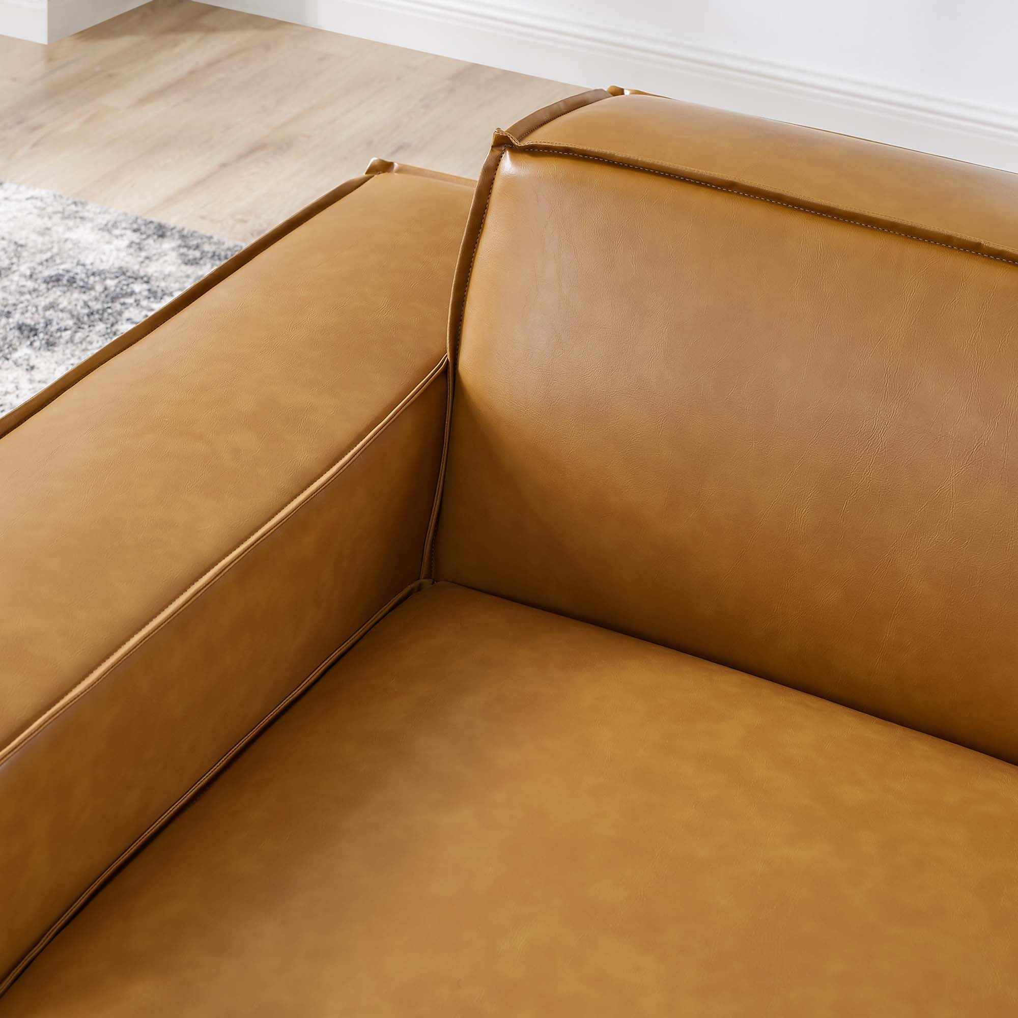 Restore Left-Arm Vegan Leather Sectional Sofa Chair by Modway - Image 7