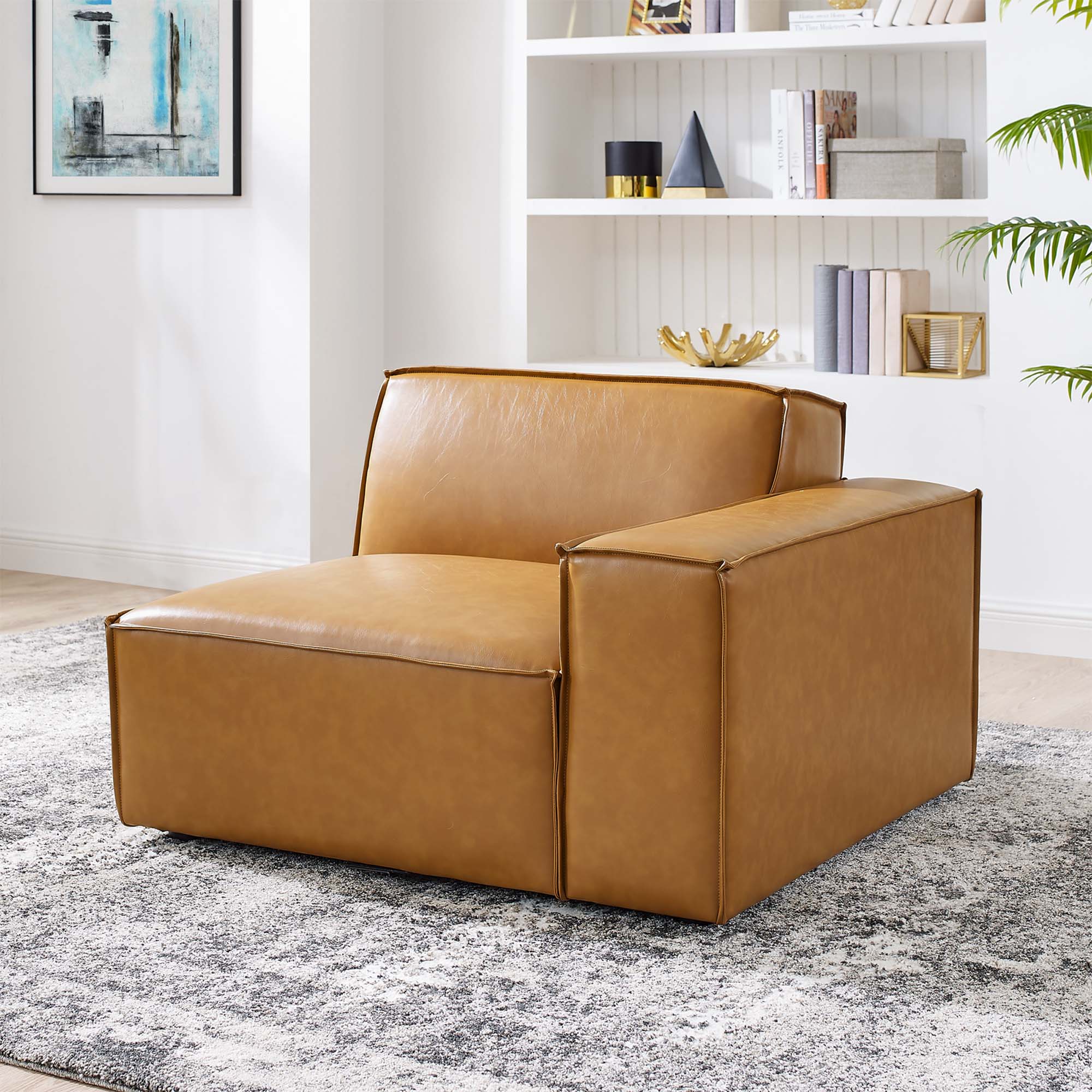 Restore Right-Arm Vegan Leather Sectional Sofa Chair by Modway - Image 6