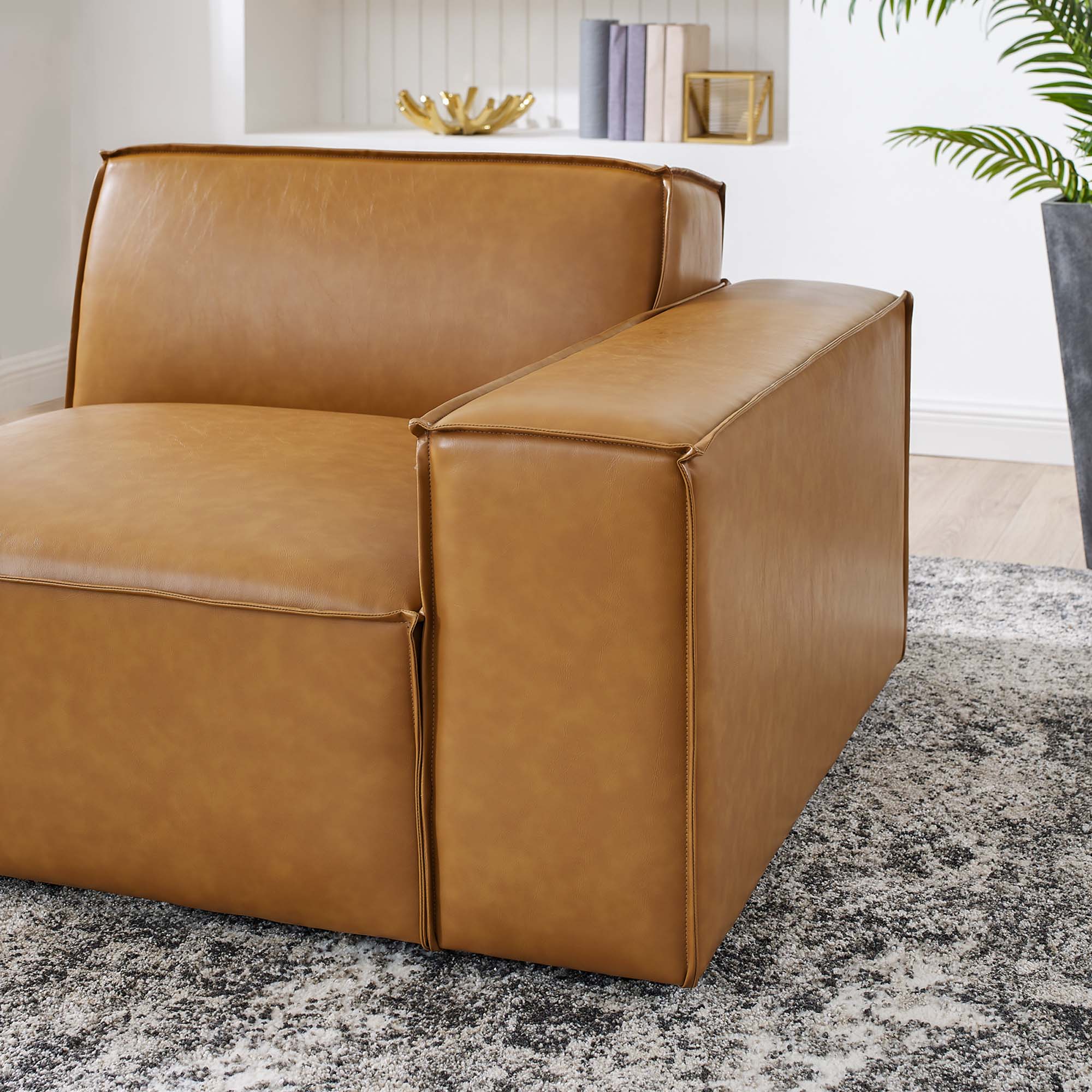 Restore Right-Arm Vegan Leather Sectional Sofa Chair by Modway - Image 7