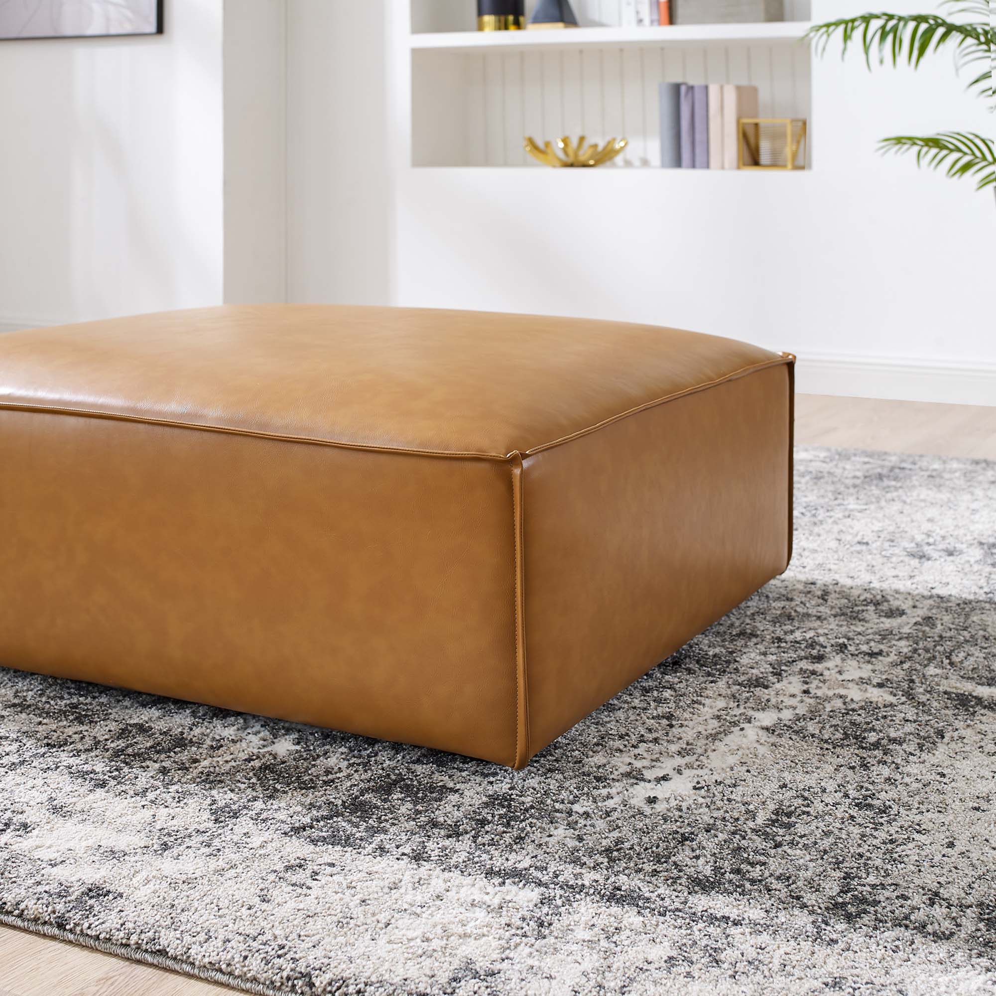 Restore Vegan Leather Ottoman by Modway - Image 6
