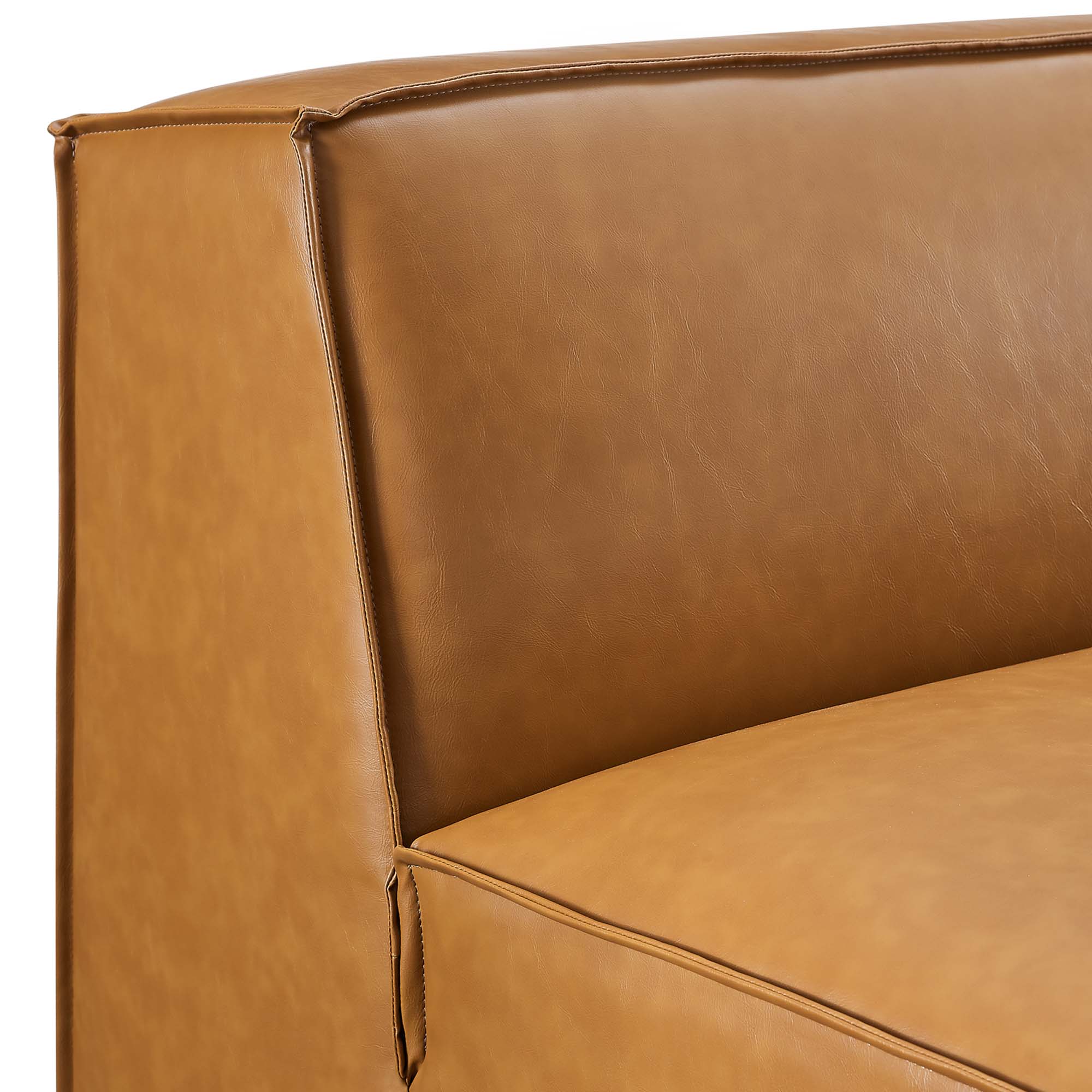 Restore Vegan Leather Sectional Sofa Armless Chair by Modway - Image 5