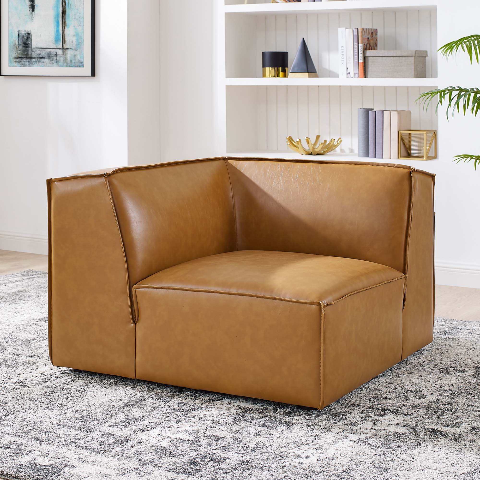 Restore Vegan Leather Sectional Sofa Corner Chair by Modway - Image 6