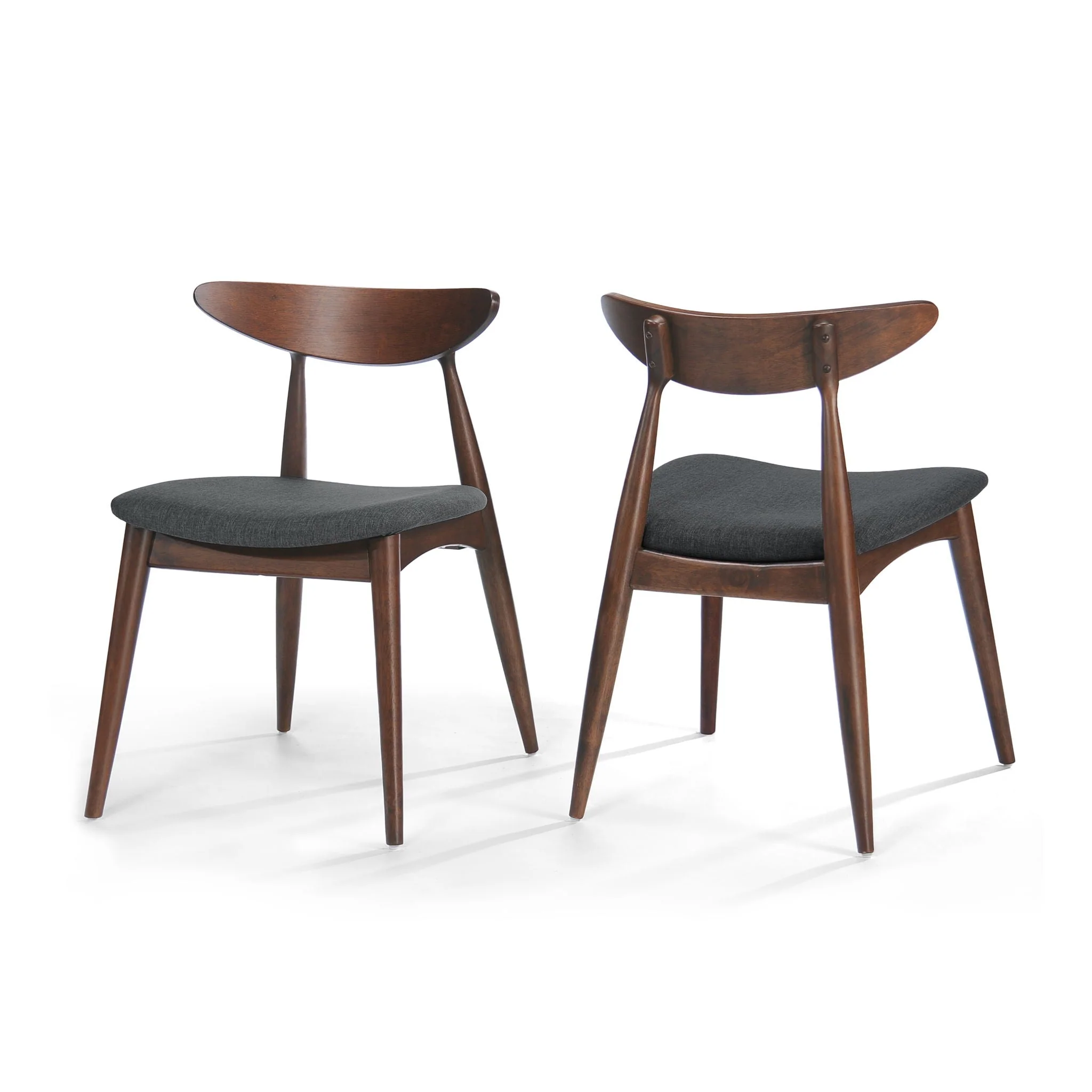 Retro Dining Chairs With Ergonomic Back (Set of 2) - Image 2