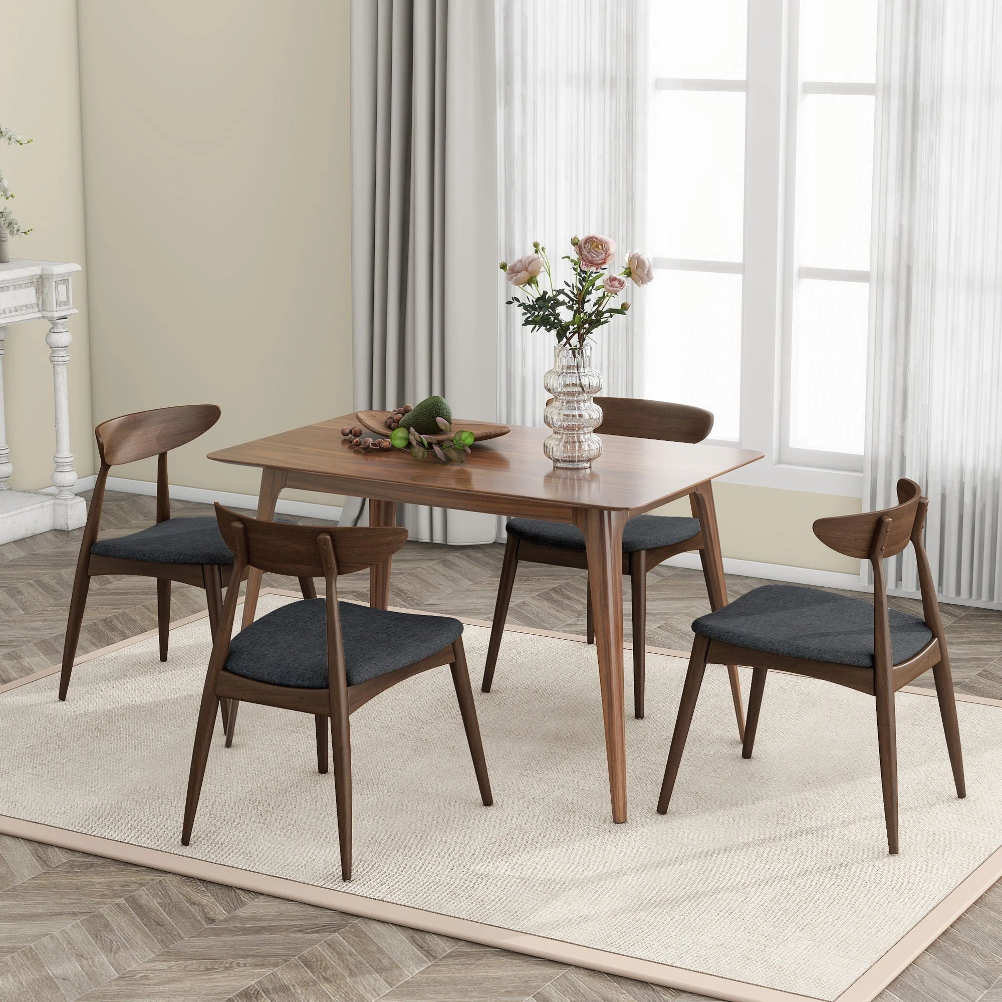Retro Dining Chairs With Ergonomic Back (Set of 2) - Image 8