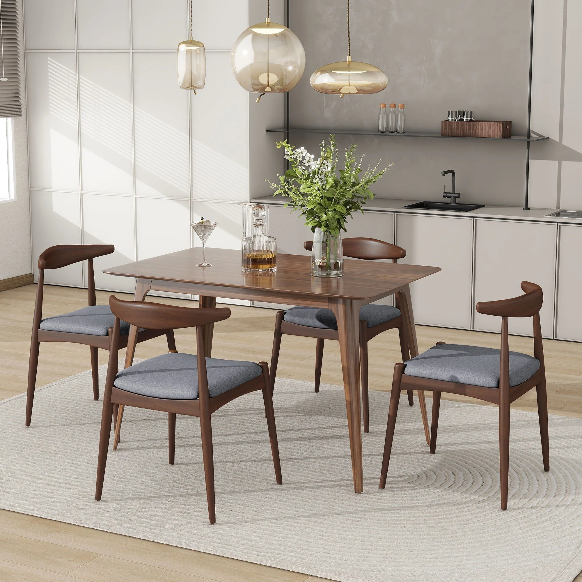 Retro Elegant 5 Piece Dining Set - Image 3