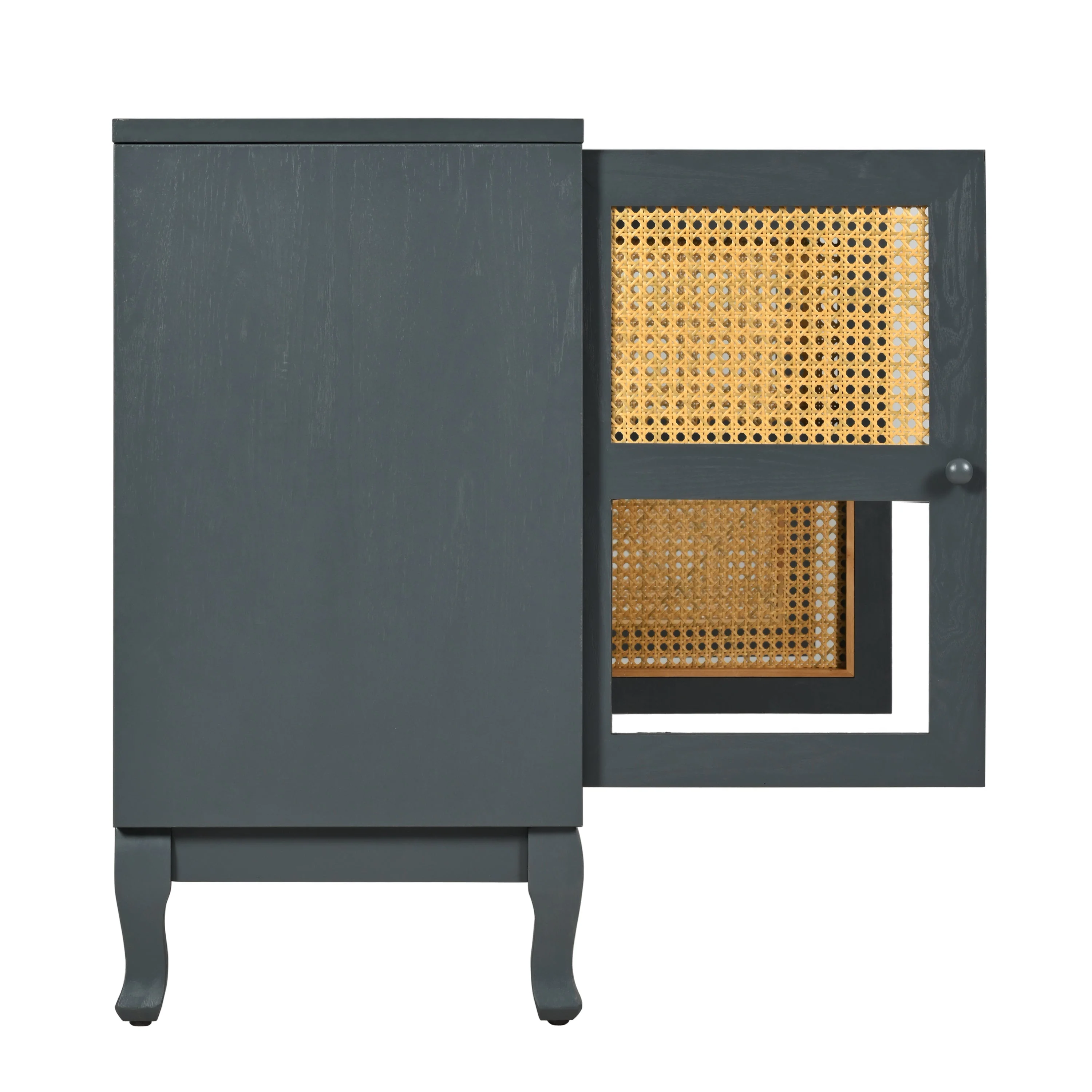 Retro Industrial Grey 4-Door Sideboard - Image 10