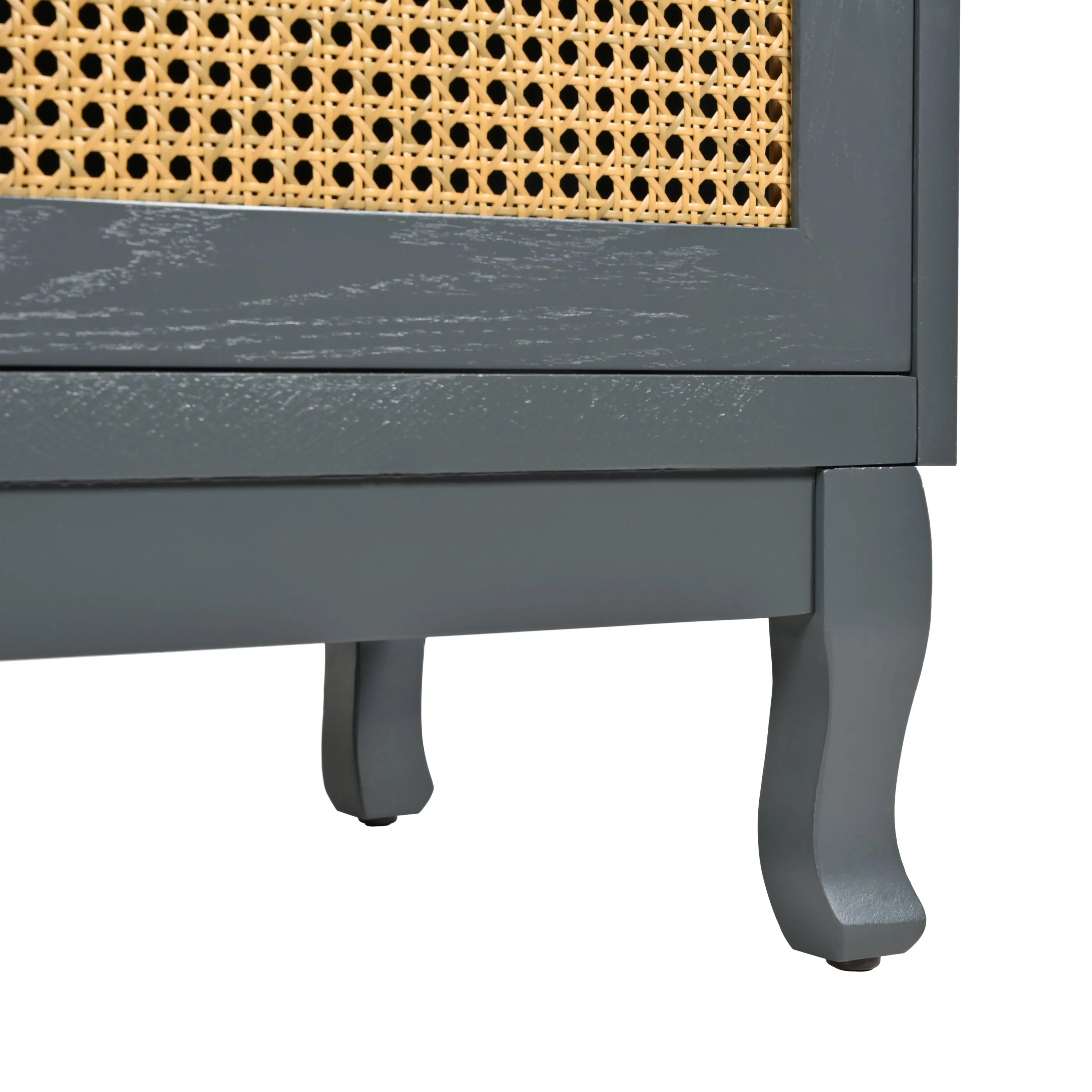 Retro Industrial Grey 4-Door Sideboard - Image 12