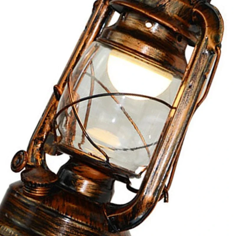 Retro Kerosene Wall Lamp Antique Bronze Iron Horse Lantern Corridor Lighting Fixture - Image 2