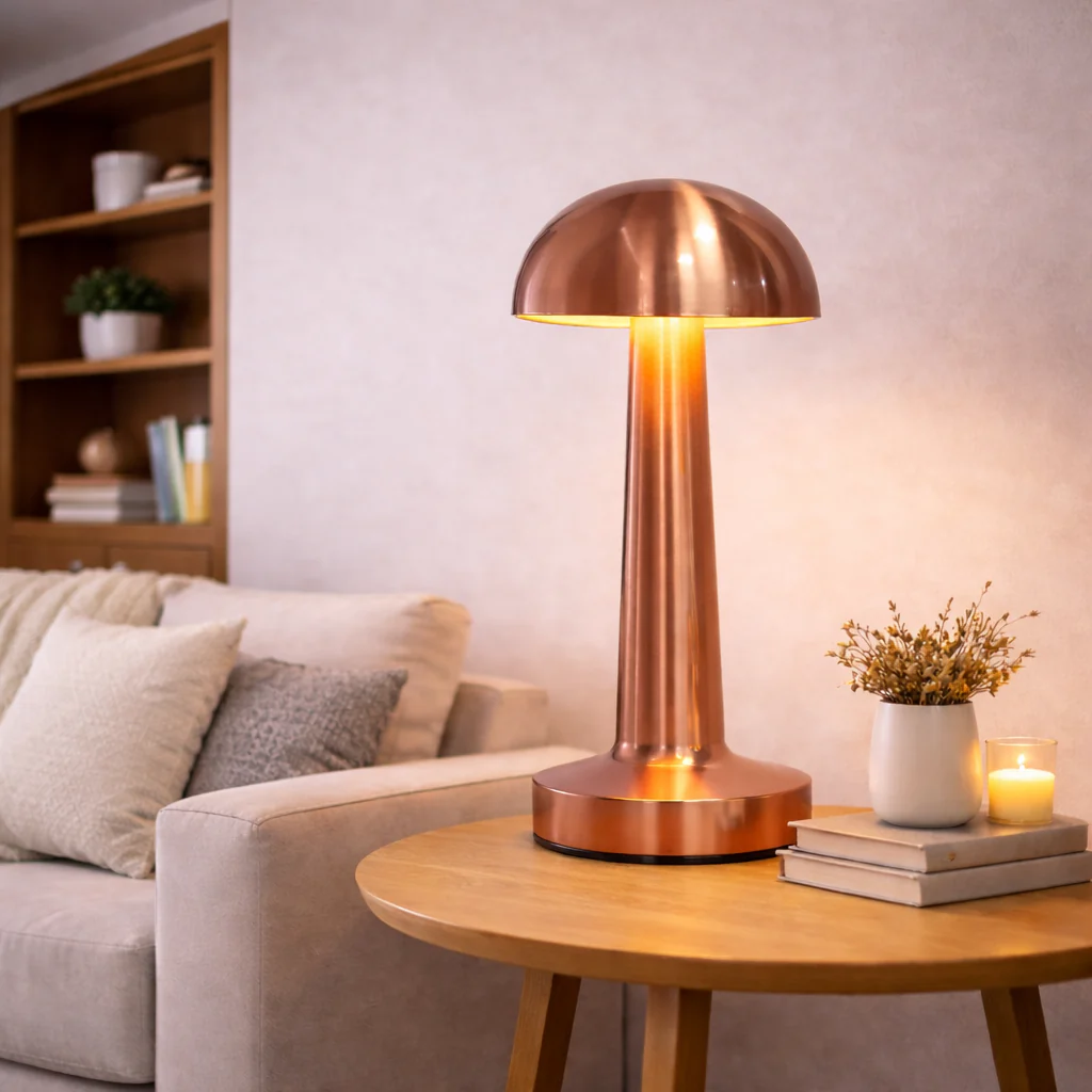 Retro LED Mushroom Table Lamp USB Rechargeable Dimmable Bedside Desk Light - Image 11