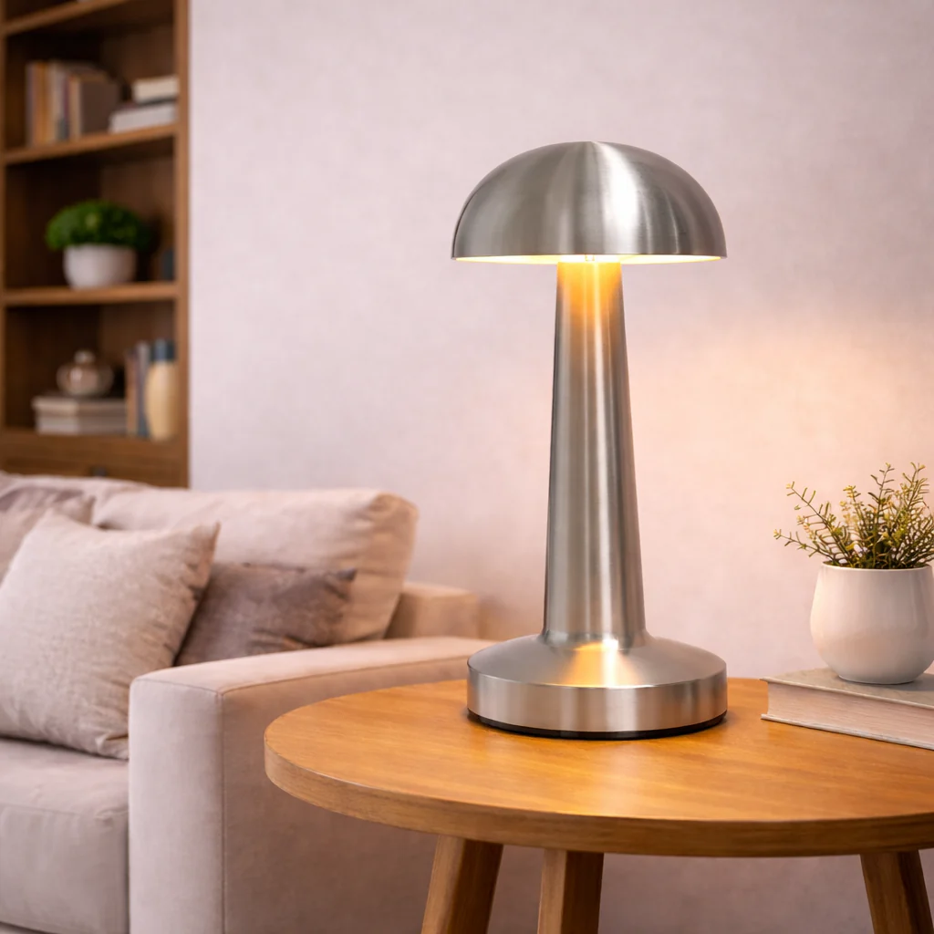 Retro LED Mushroom Table Lamp USB Rechargeable Dimmable Bedside Desk Light - Image 7