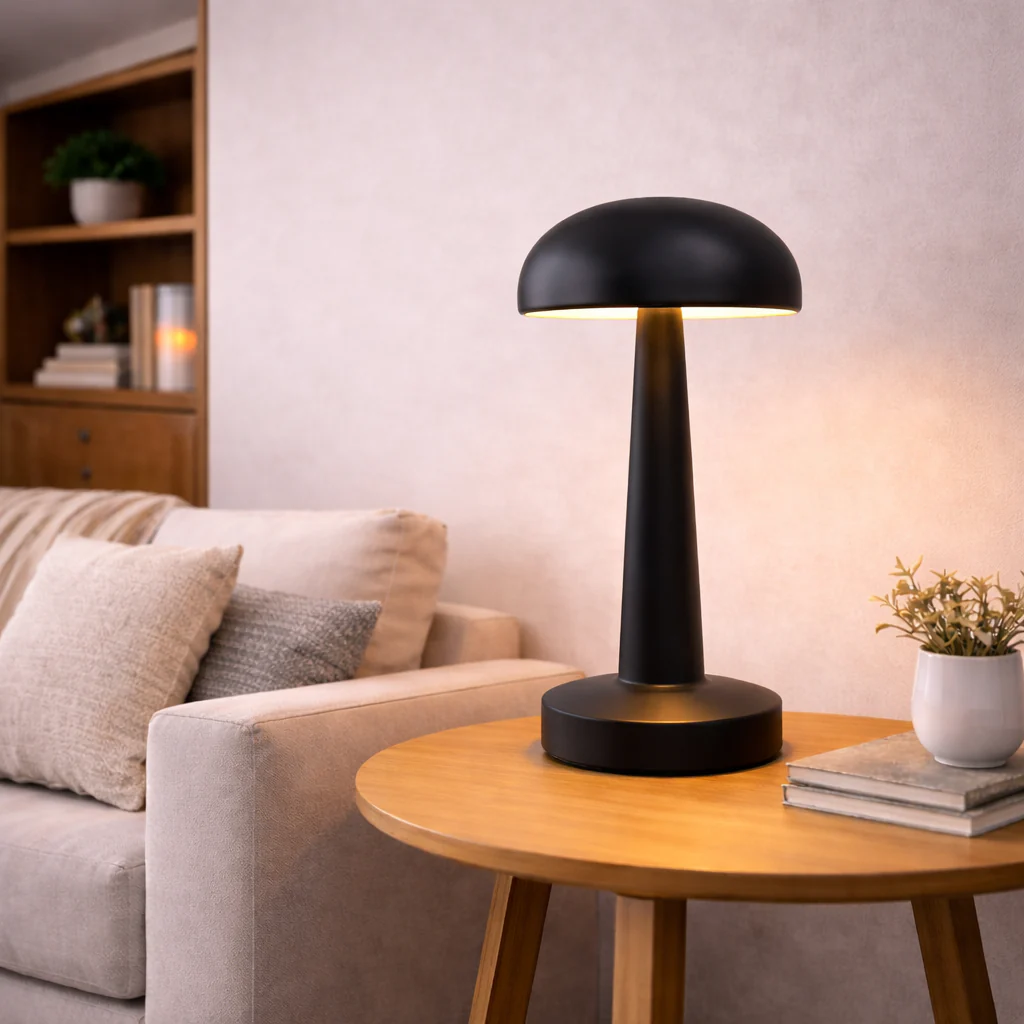 Retro LED Mushroom Table Lamp USB Rechargeable Dimmable Bedside Desk Light - Image 8