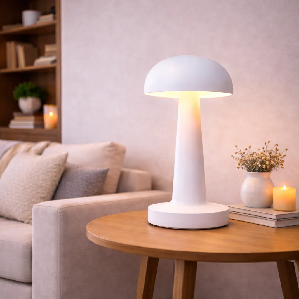 Retro LED Mushroom Table Lamp USB Rechargeable Dimmable Bedside Desk Light - Image 9