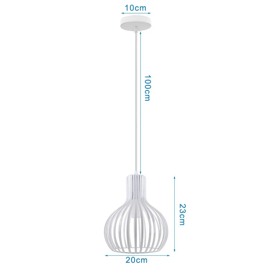 Retro Loft Industrial Pendant Light Wrought Iron Metal Ball E27 Hanging Lamp - Image 10