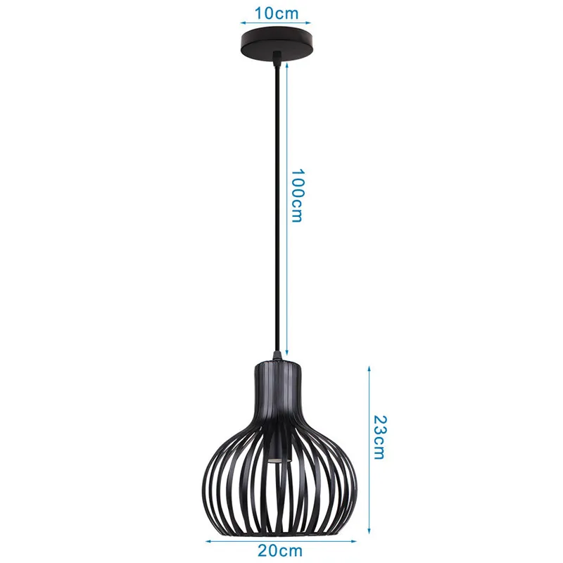 Retro Loft Industrial Pendant Light Wrought Iron Metal Ball E27 Hanging Lamp - Image 11
