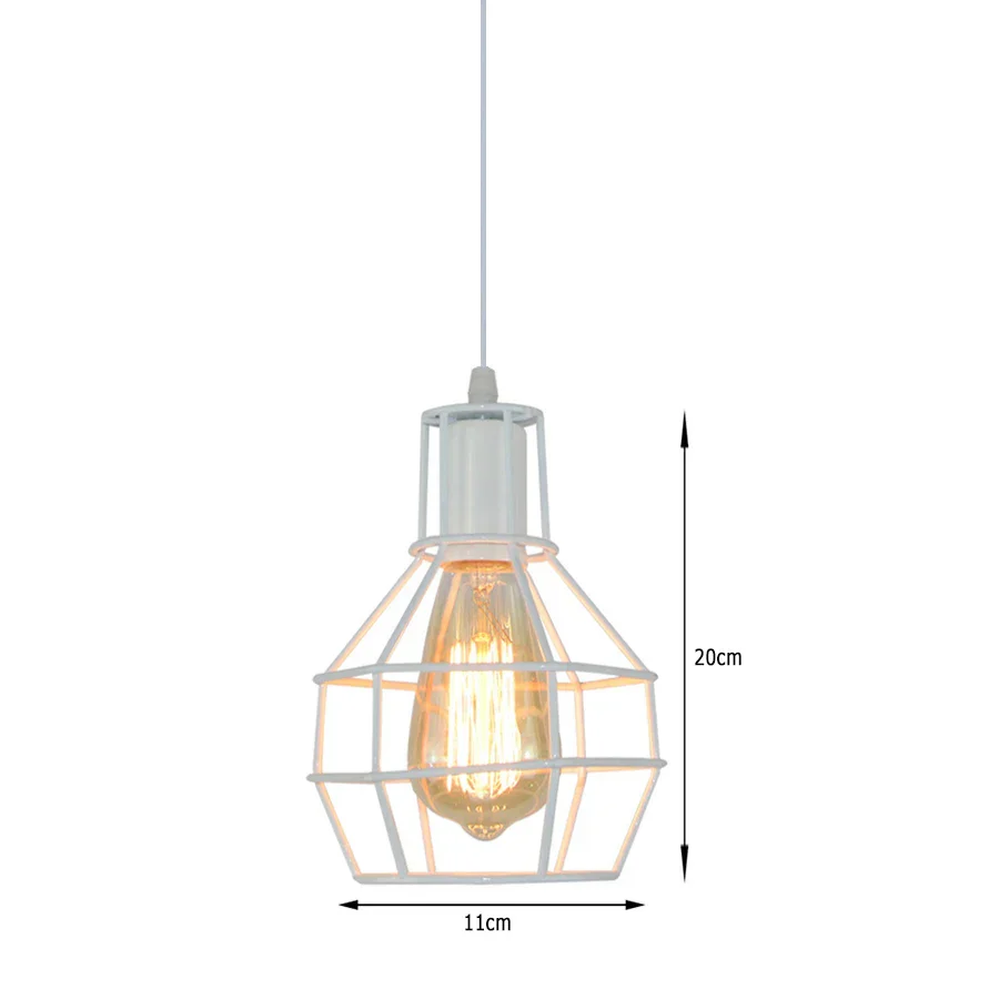 Retro Loft Industrial Pendant Light Wrought Iron Metal Ball E27 Hanging Lamp - Image 15