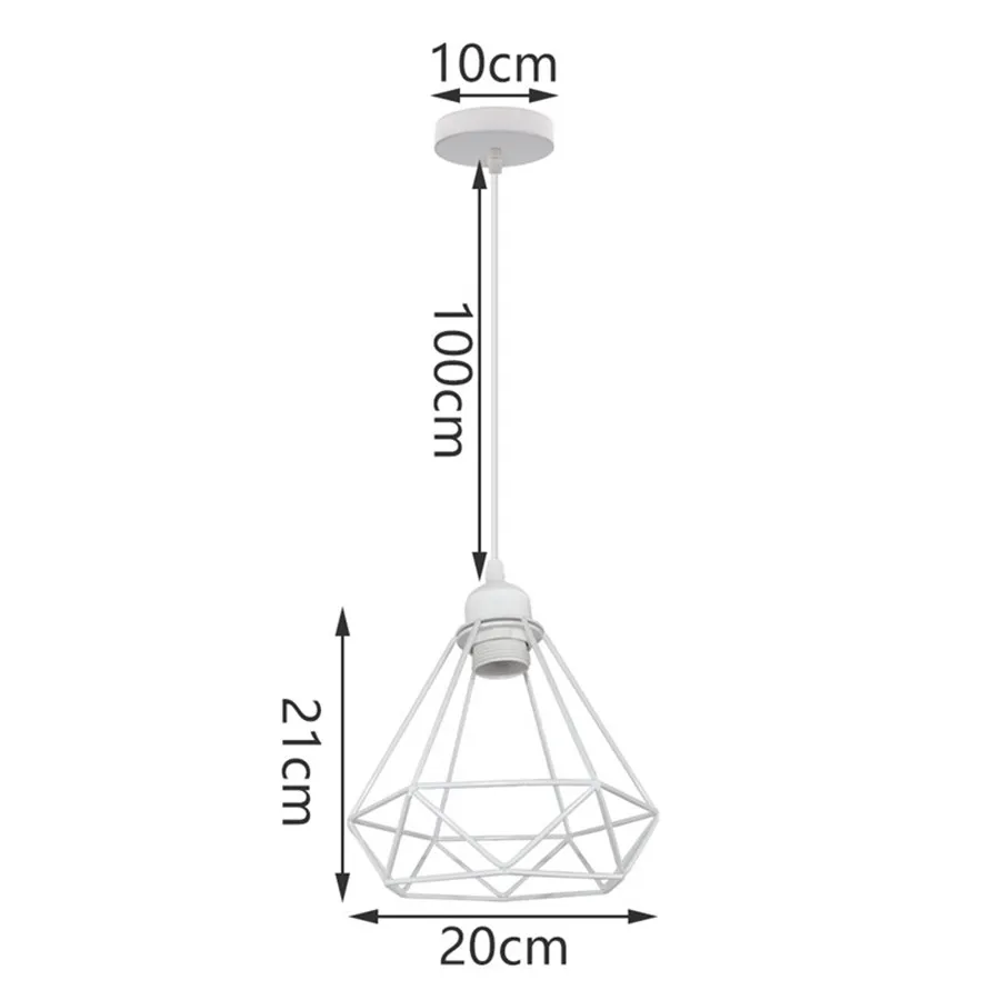 Retro Loft Industrial Pendant Light Wrought Iron Metal Ball E27 Hanging Lamp - Image 25