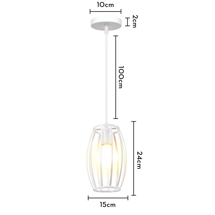 Retro Loft Industrial Pendant Light Wrought Iron Metal Ball E27 Hanging Lamp - Image 7