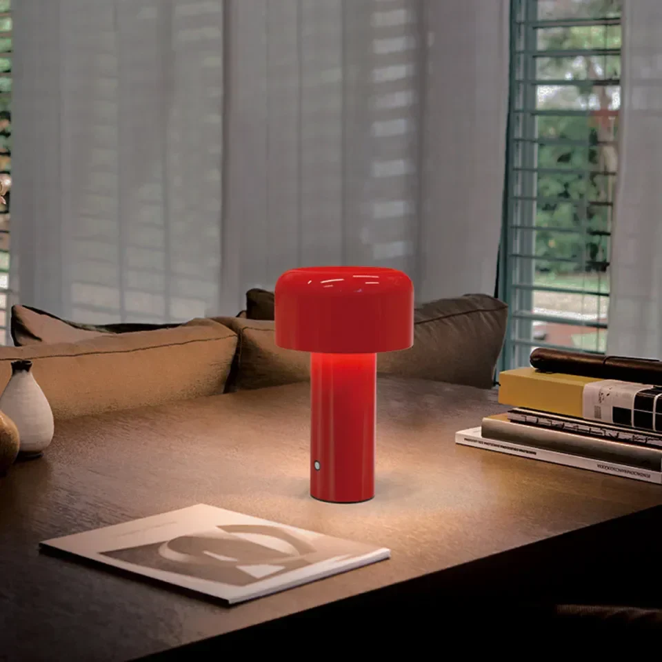 Retro Mushroom LED Table Lamp Touch Sensor Dimmable Rechargeable Desk Light - Image 6