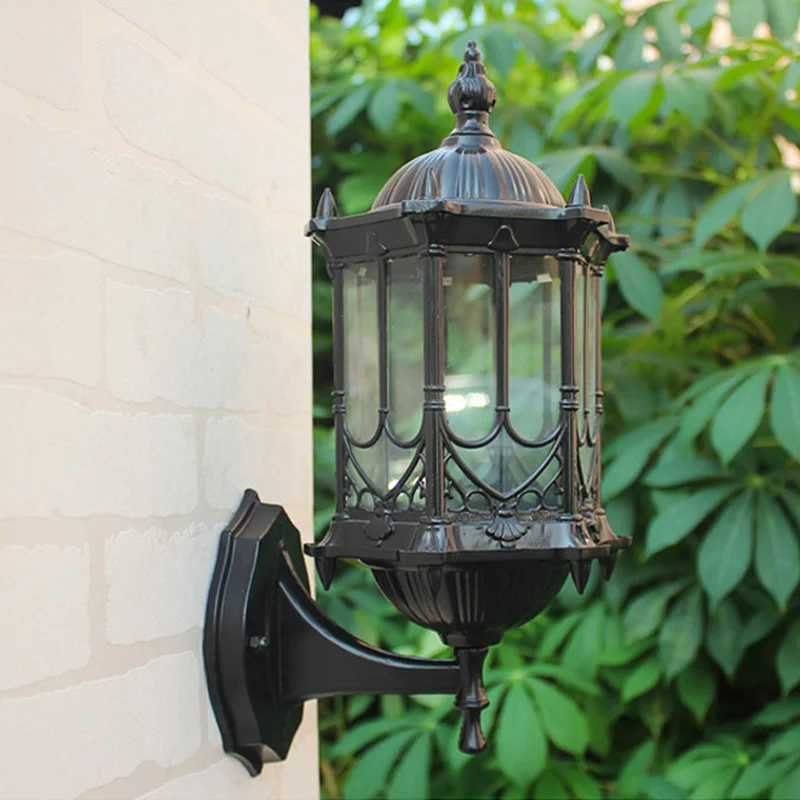 Retro Outdoor Waterproof E27 Wall Lamp Garden Courtyard Villa Balcony Sconce - Image 2