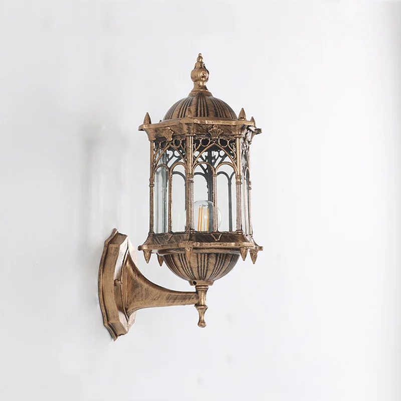 Retro Outdoor Waterproof E27 Wall Lamp Garden Courtyard Villa Balcony Sconce - Image 3