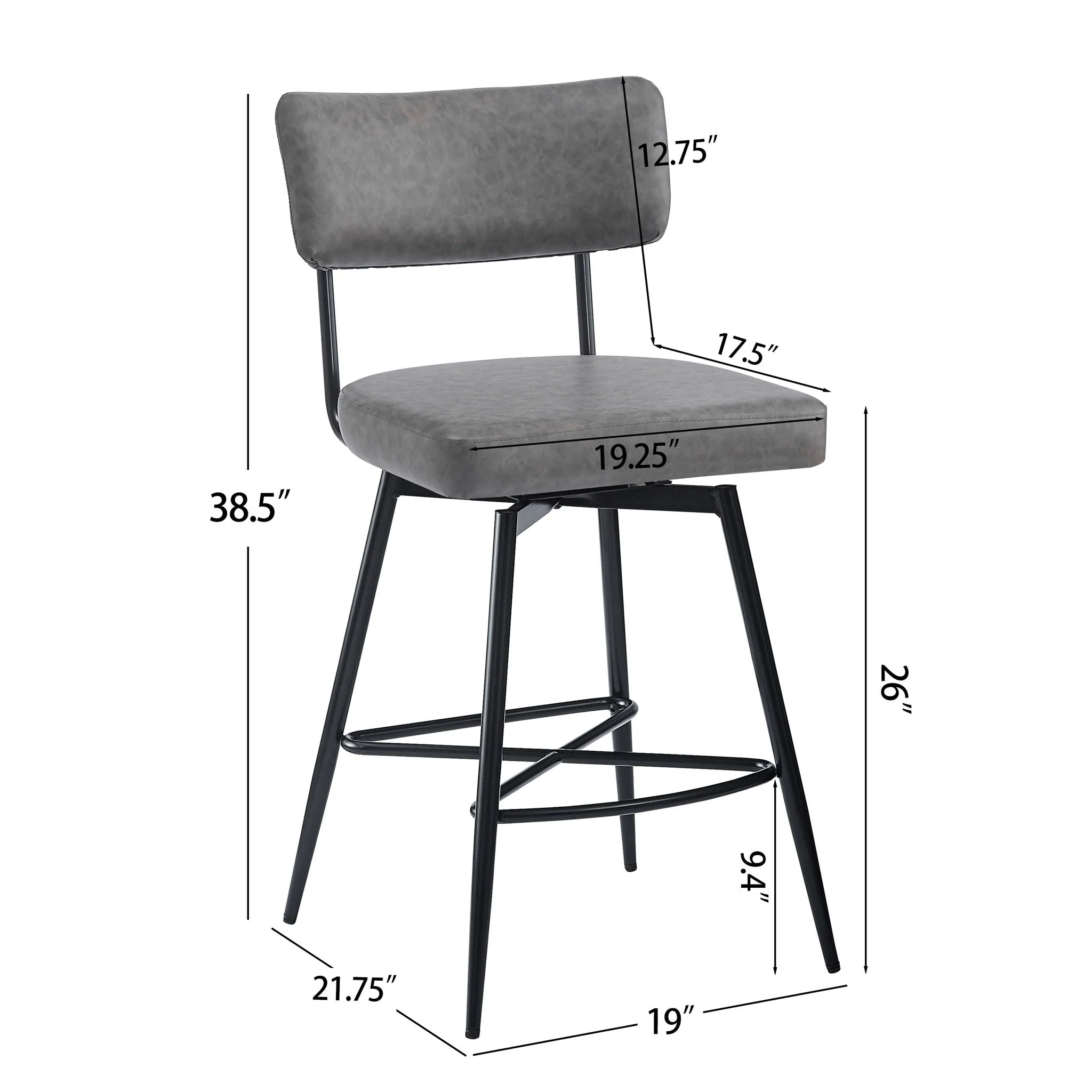 Retro Swivel Counter Stools (Set of 2) - Image 5