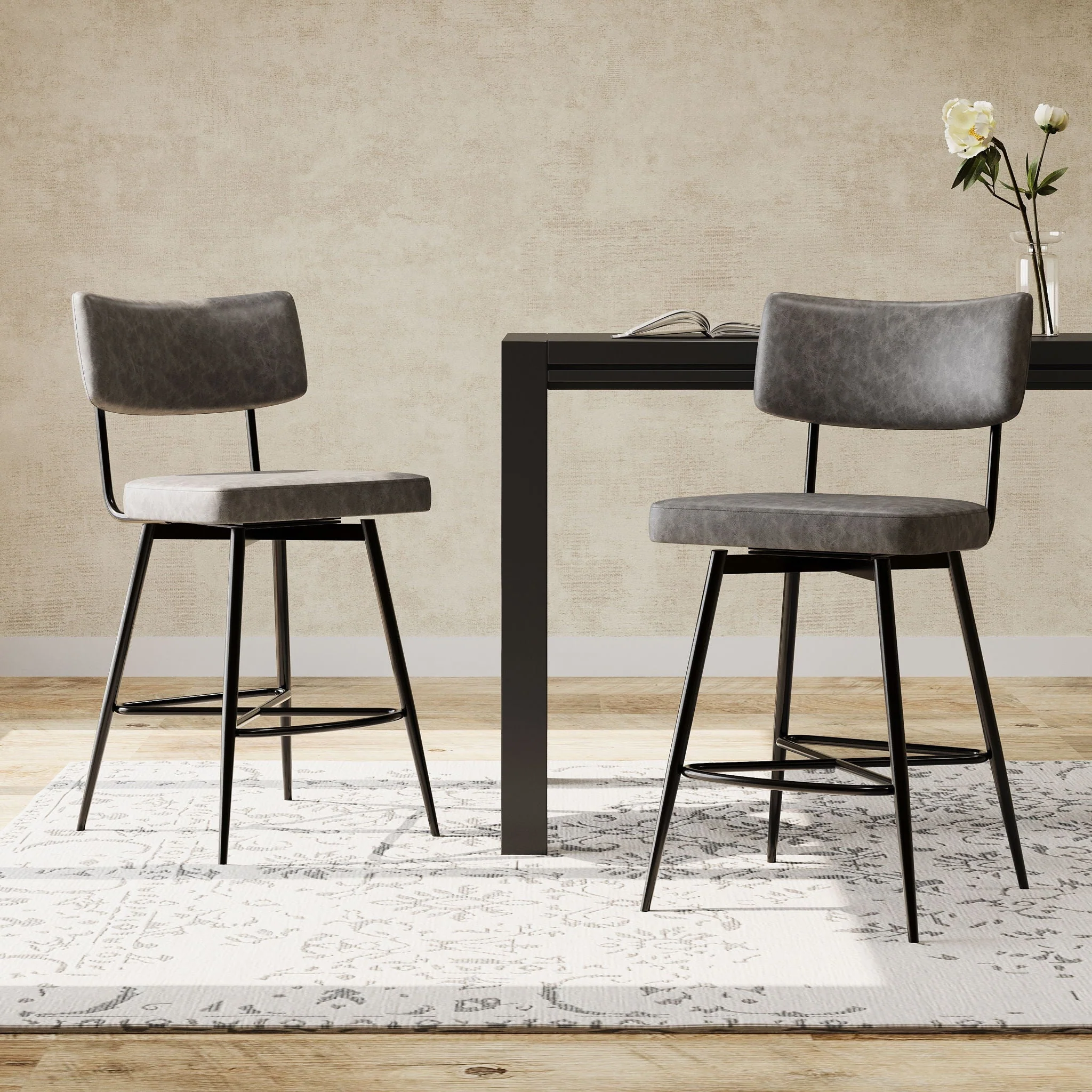 Retro Swivel Counter Stools (Set of 2) - Image 6