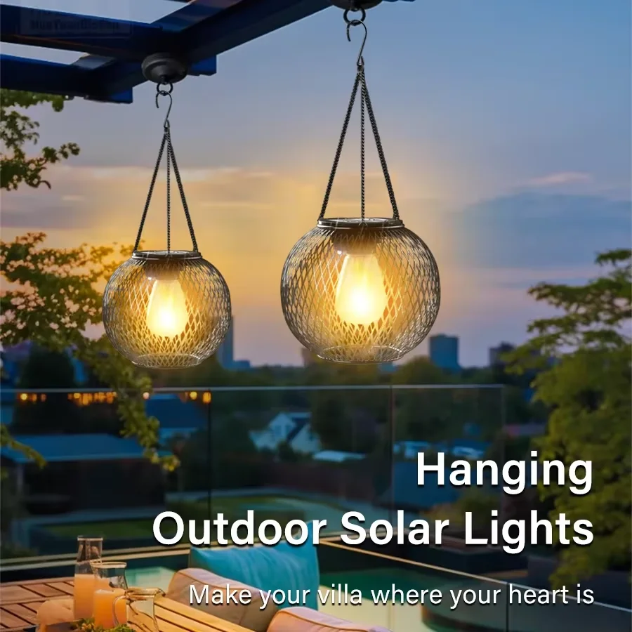 Retro Waterproof Outdoor Wall Lantern Vintage Iron Garden Balcony Sconce - Image 3