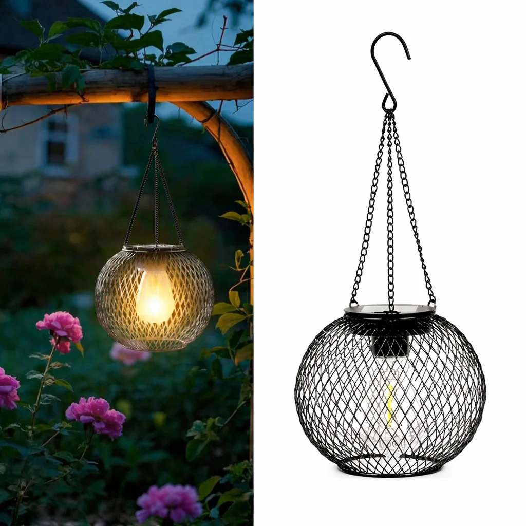 Retro Waterproof Outdoor Wall Lantern Vintage Iron Garden Balcony Sconce - Image 8