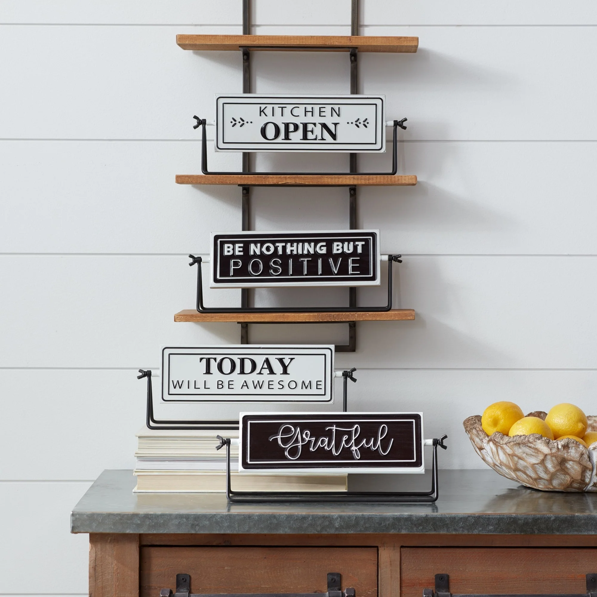Reversable sentiment sign with stand (set of 4) - Image 2