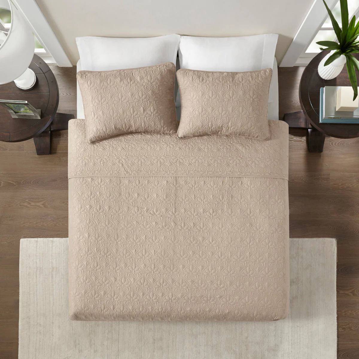 Reversible Quilt Set Khaki Full/Queen - Image 5