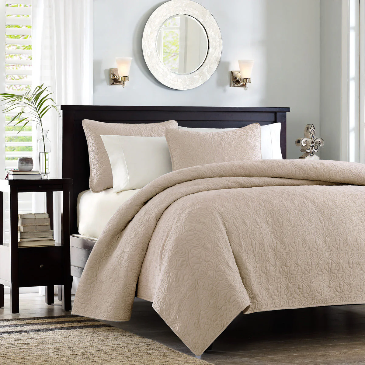 Reversible Quilt Set Khaki Full/Queen - Image 6