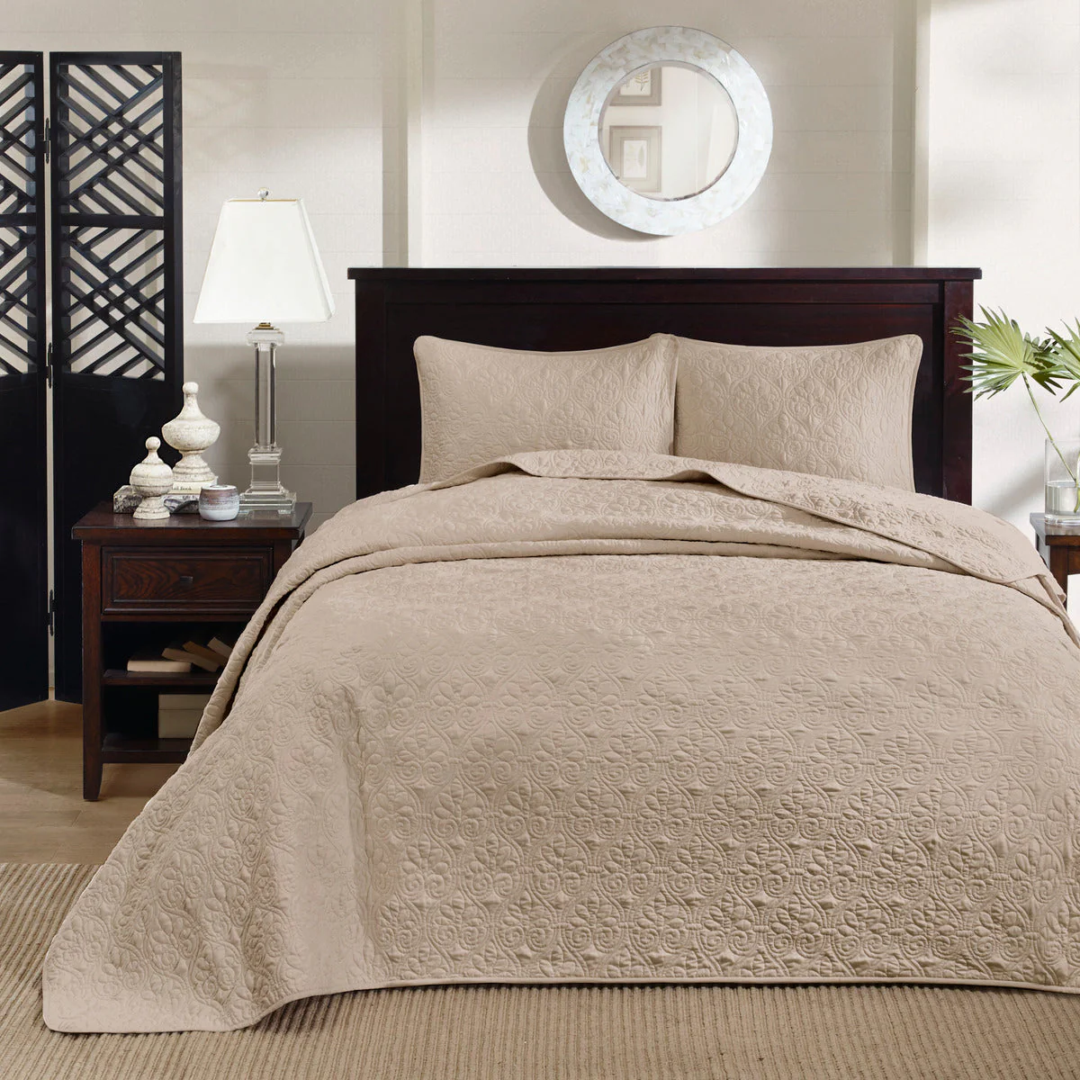 Reversible Quilt Set Khaki King/Cal King - Image 5