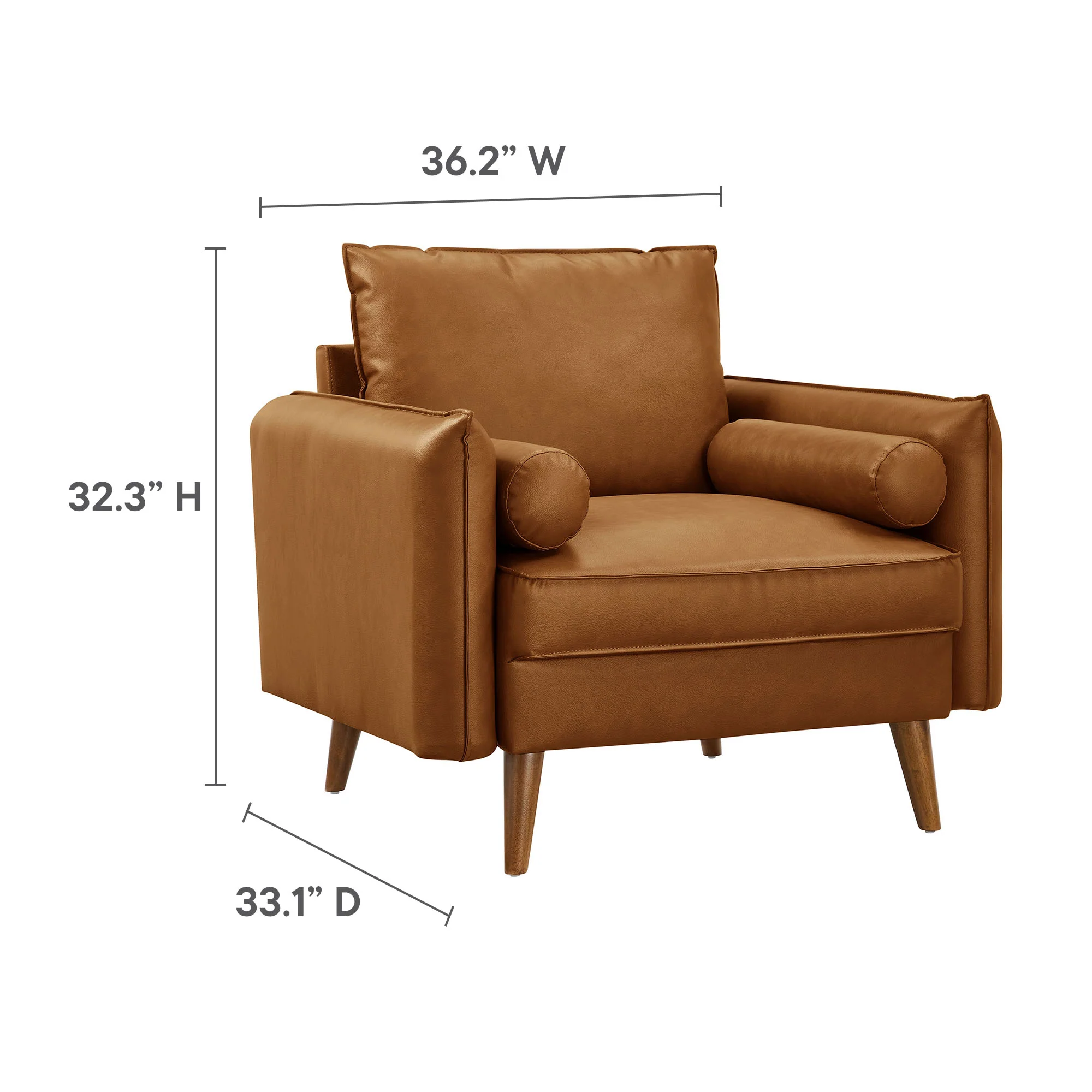 Revive Upholstered Vegan Leather Accent Armchair by Modway - Image 2