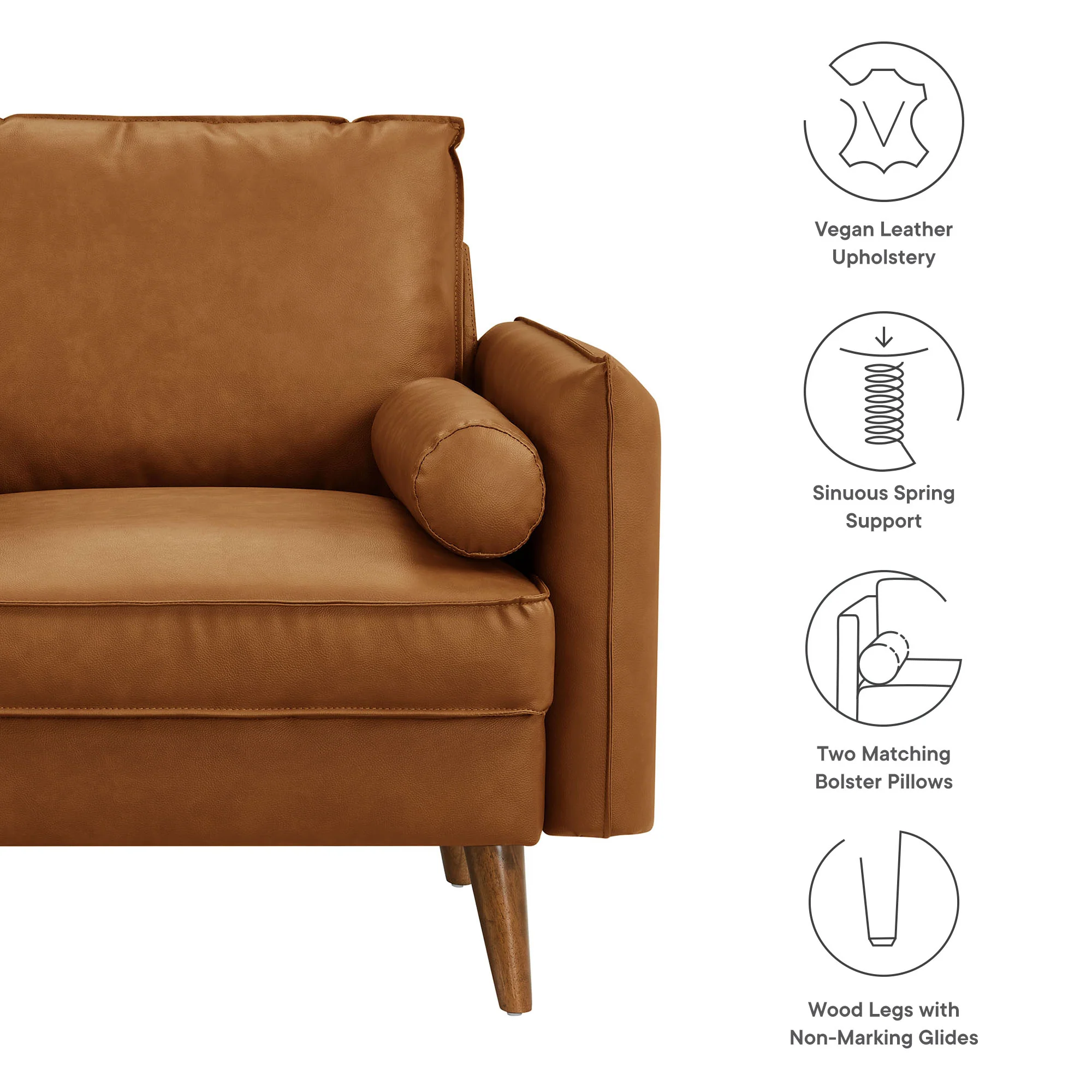 Revive Upholstered Vegan Leather Accent Armchair by Modway - Image 3