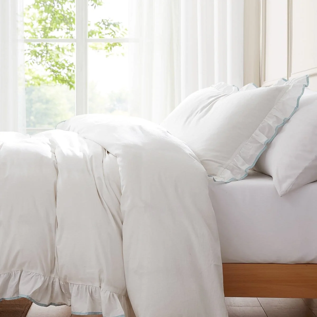 Reyna Contrast Edge Cotton Duvet Cover Set - Image 12