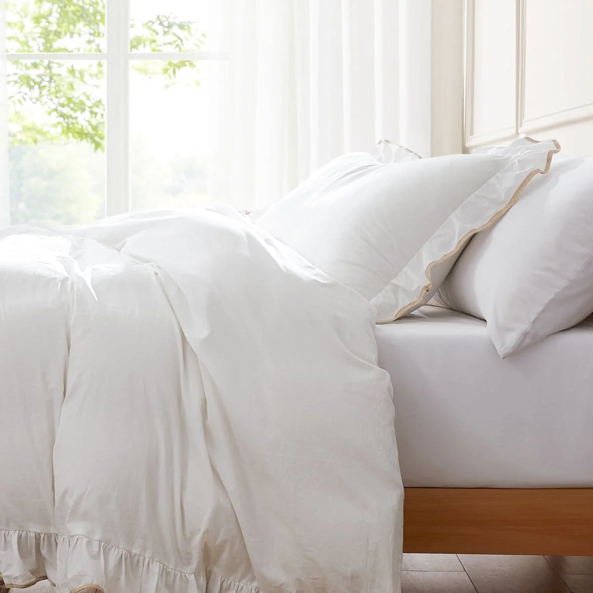 Reyna Contrast Edge Cotton Duvet Cover Set - Image 4
