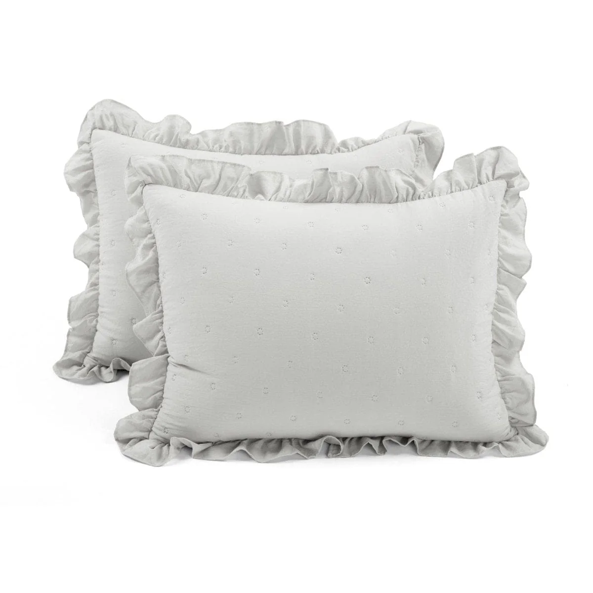 Reyna Ruffle Reversible Oversized 3 Piece Quilt Set - Image 10