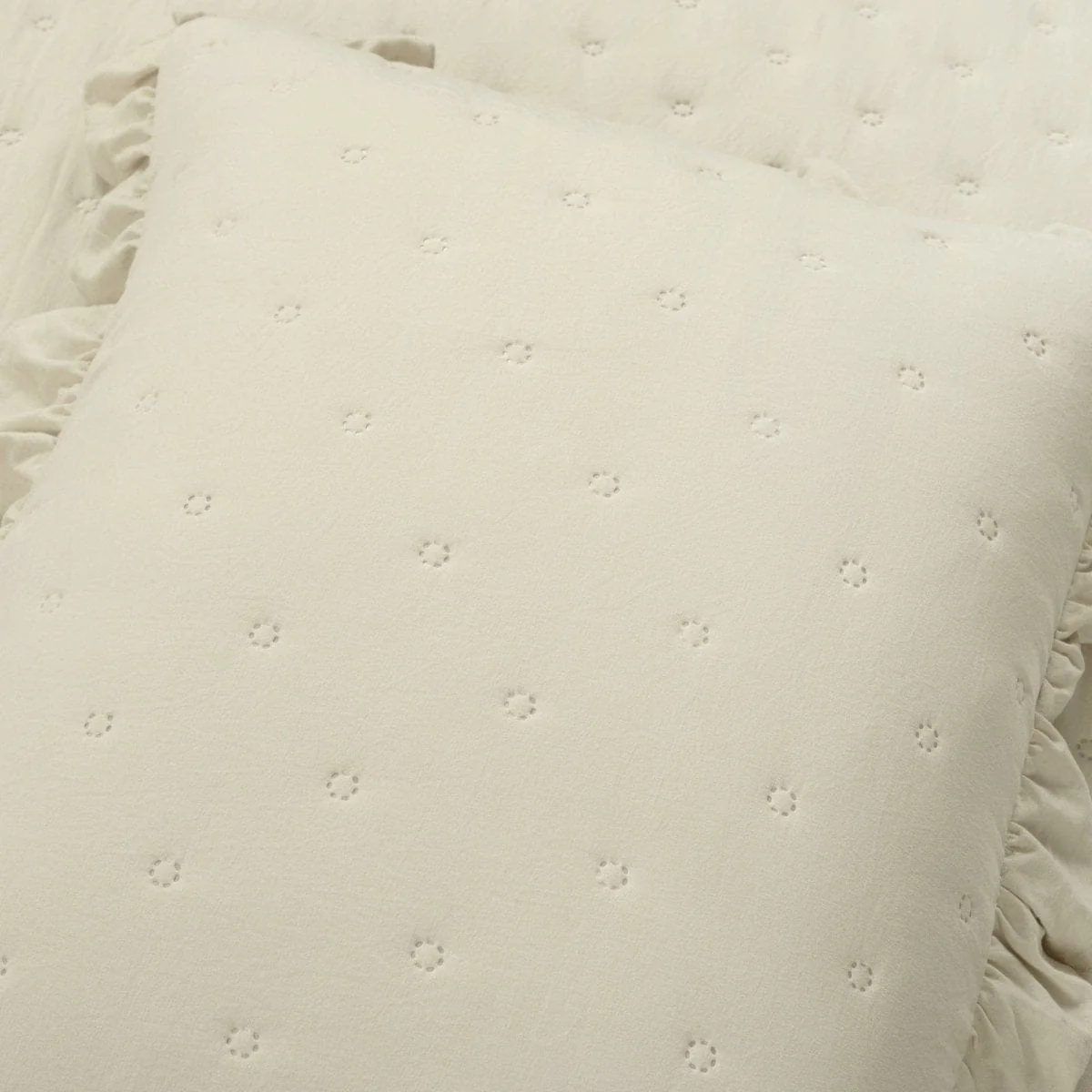 Reyna Ruffle Reversible Oversized 3 Piece Quilt Set - Image 16