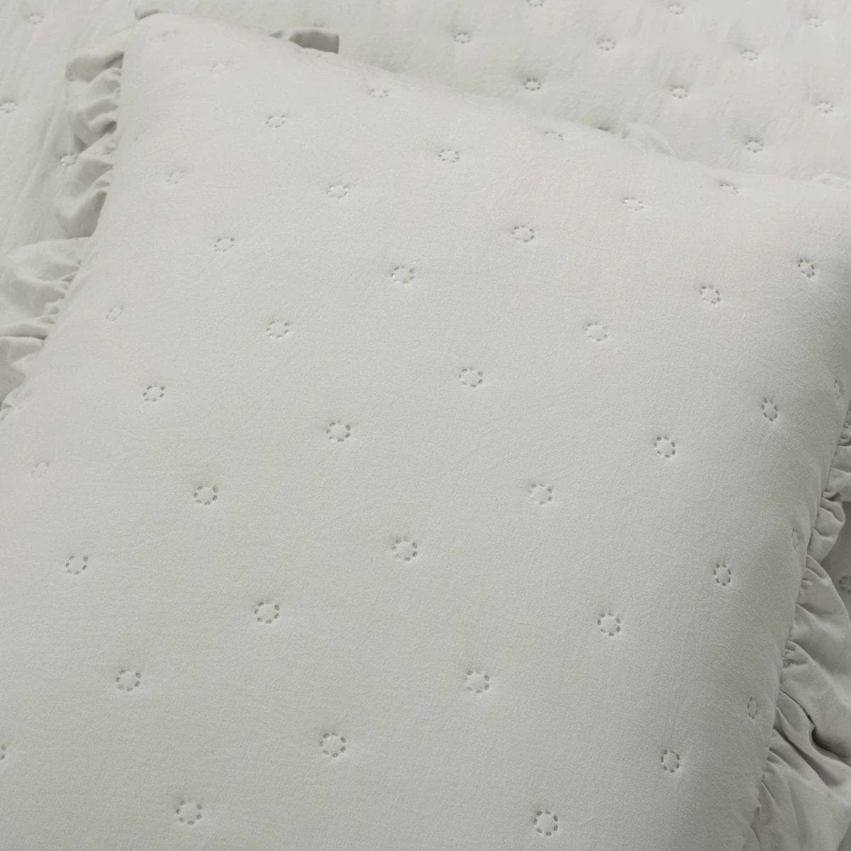 Reyna Ruffle Reversible Oversized 3 Piece Quilt Set - Image 7