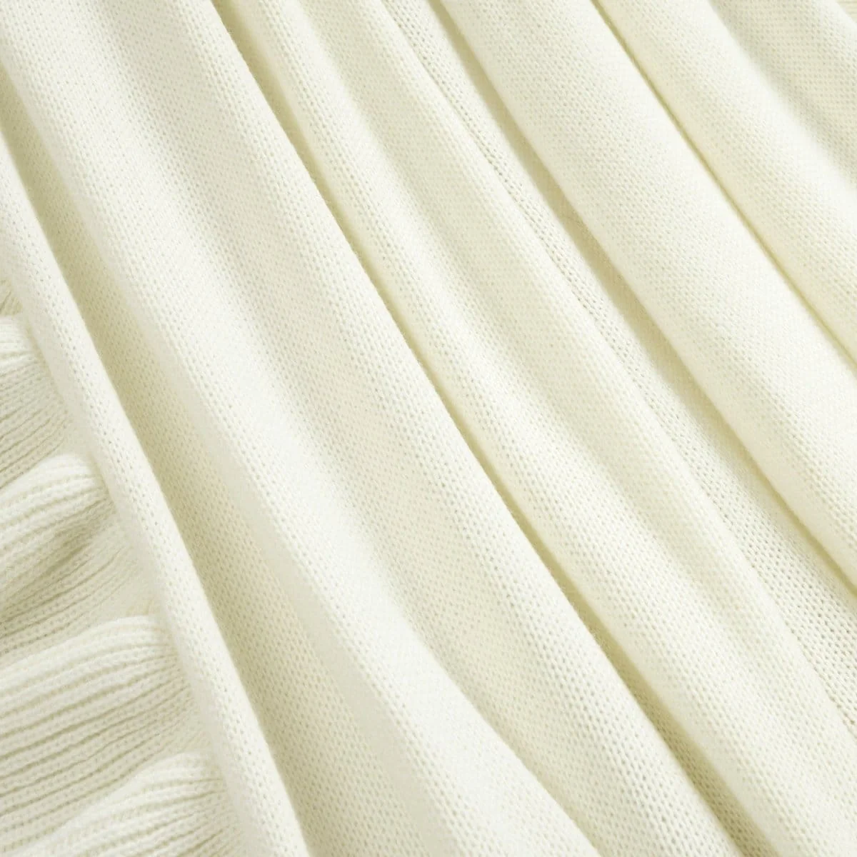 Reyna Soft Knitted Ruffle Blanket/Coverlet - Image 6