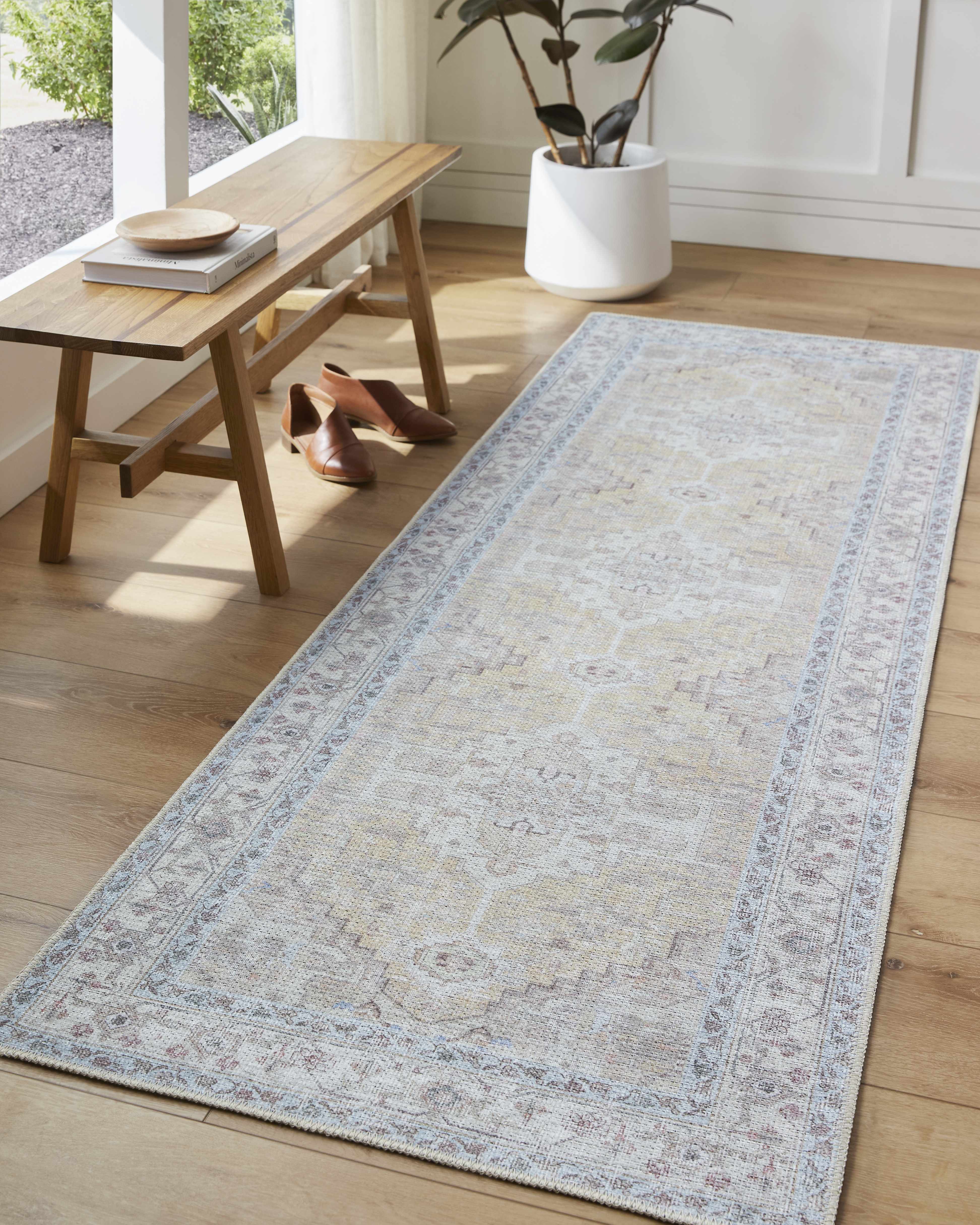 Reza Mustard Washable Rug - Clearance - Image 10