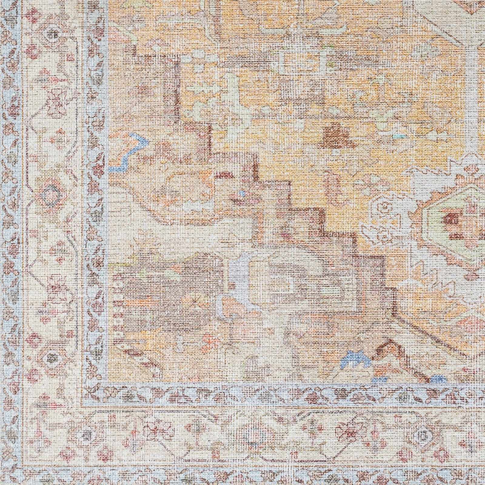 Reza Mustard Washable Rug - Clearance - Image 4