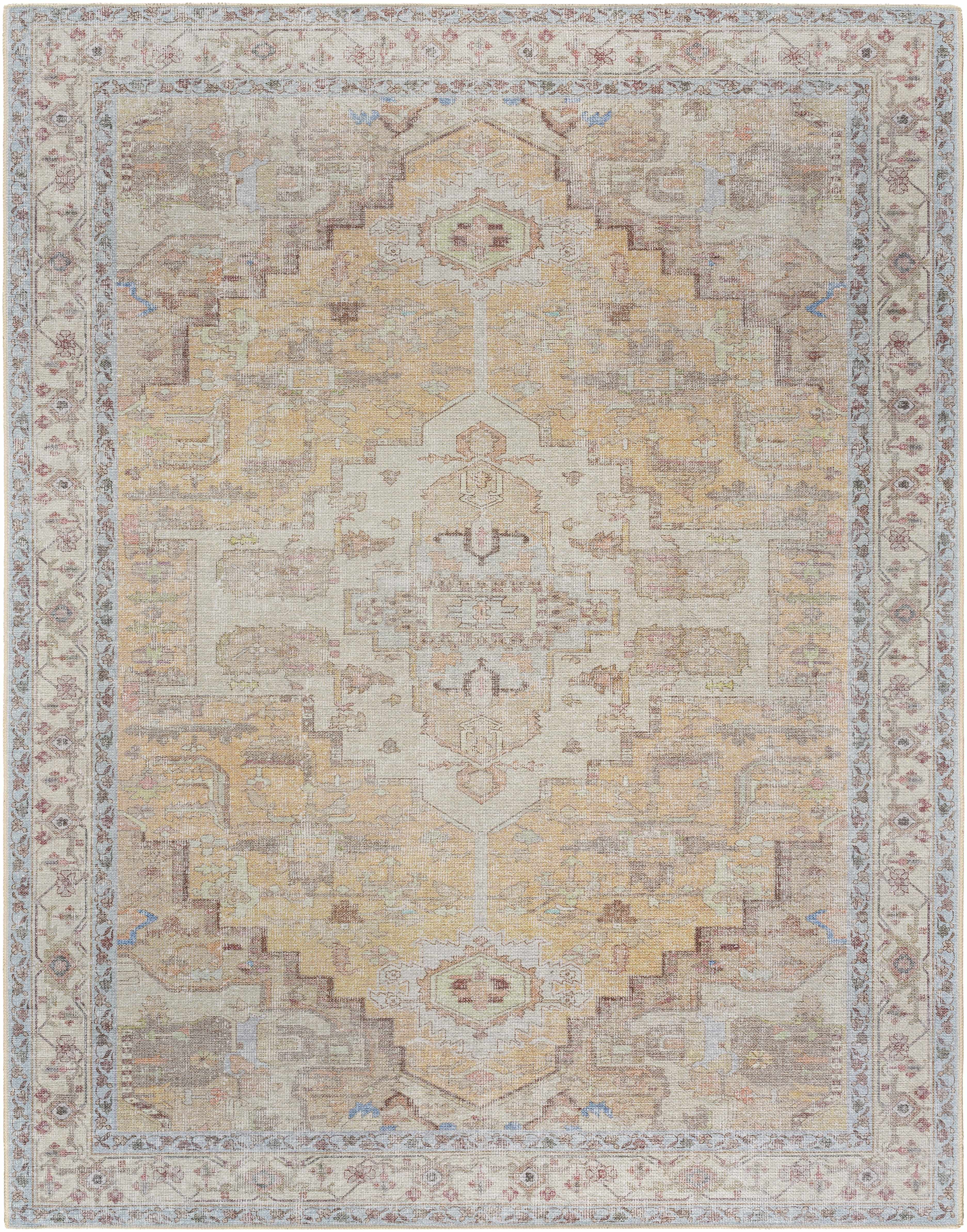 Reza Mustard Washable Rug - Clearance - Image 8