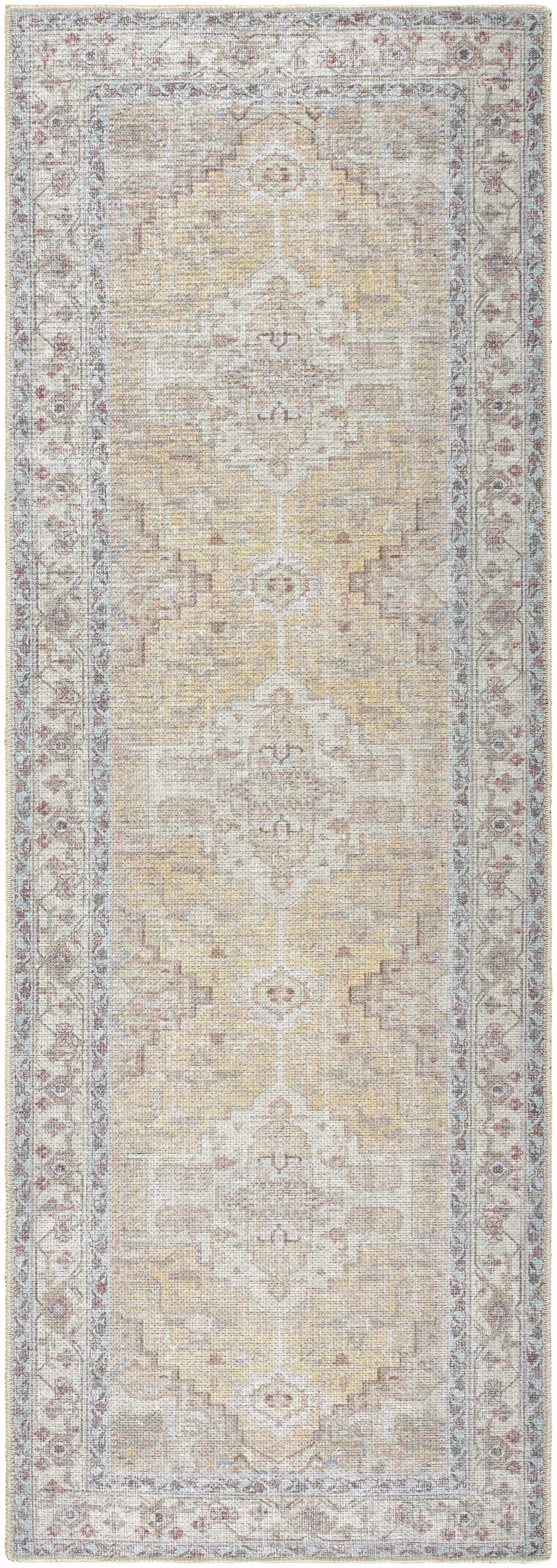 Reza Mustard Washable Rug - Clearance - Image 9
