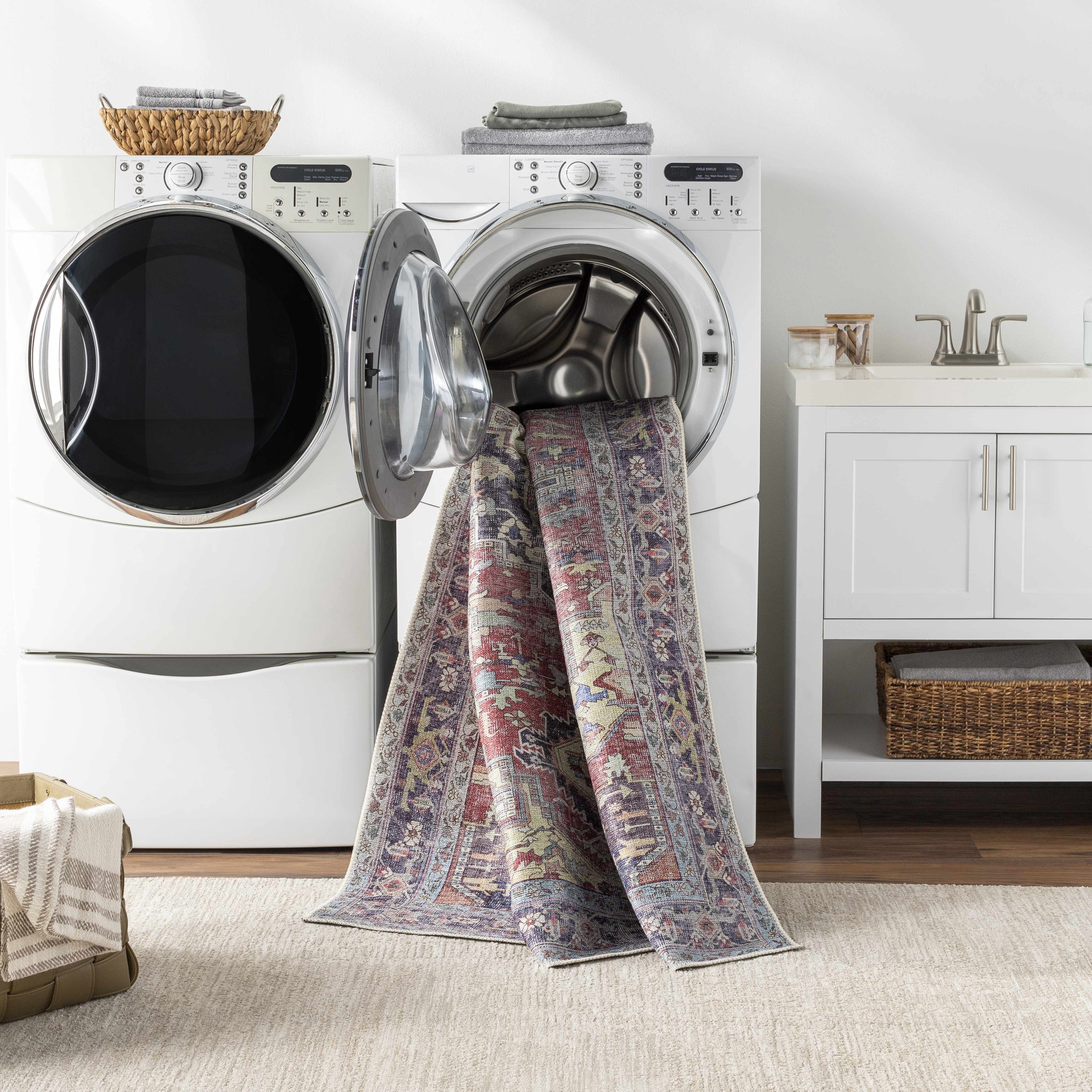 Reza Red Washable Rug - Clearance - Image 10