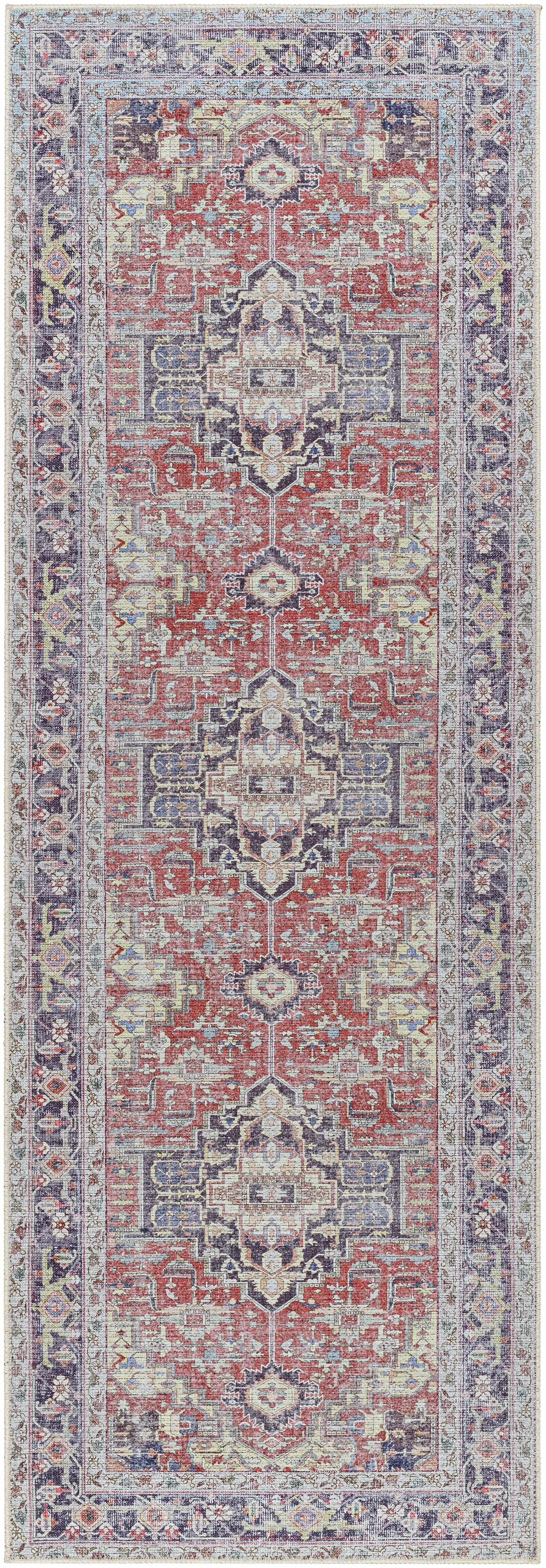 Reza Red Washable Rug - Clearance - Image 8