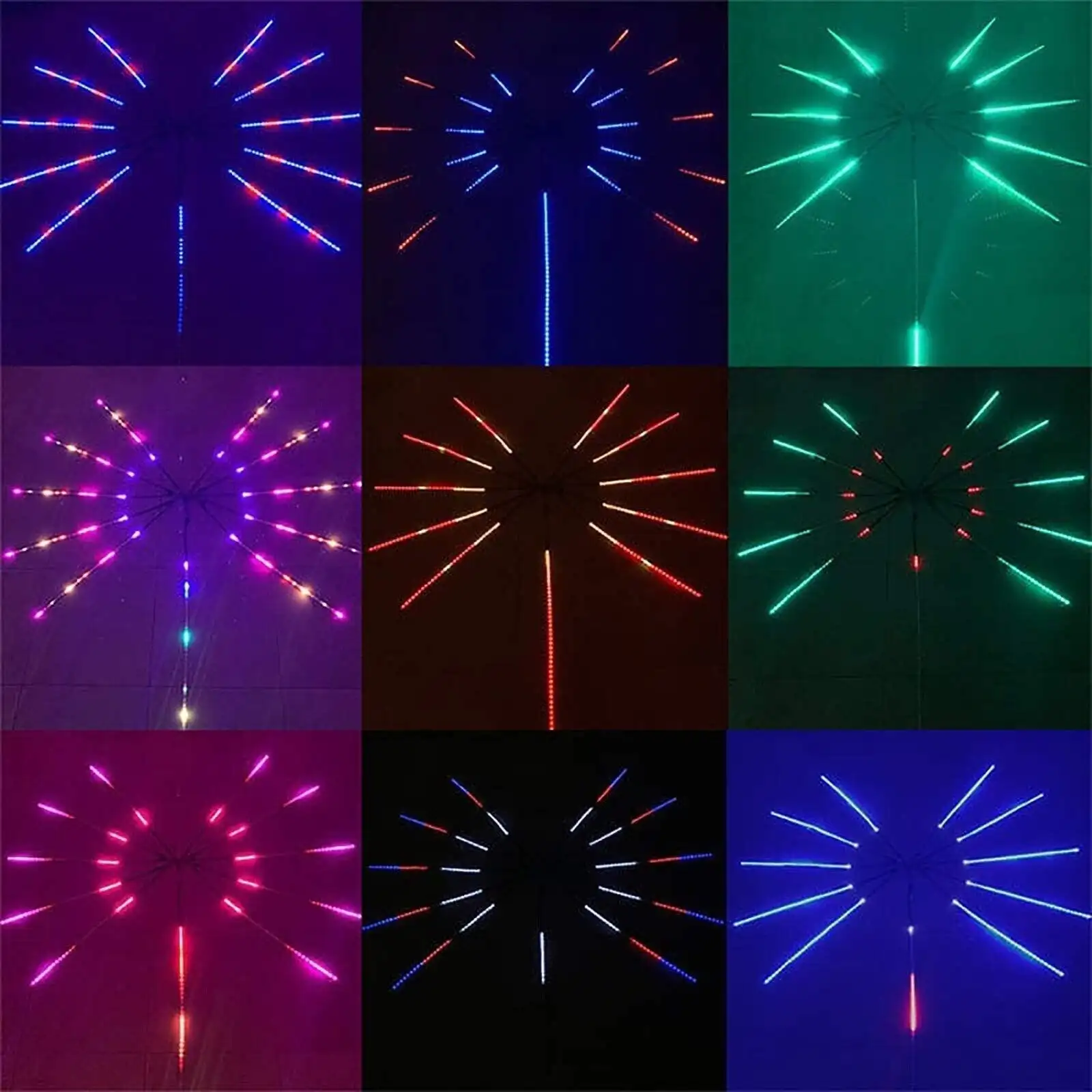 RGB Fireworks LED Strip Light Music Sync Sound Control Dream Meteor Decor Kit - Image 4