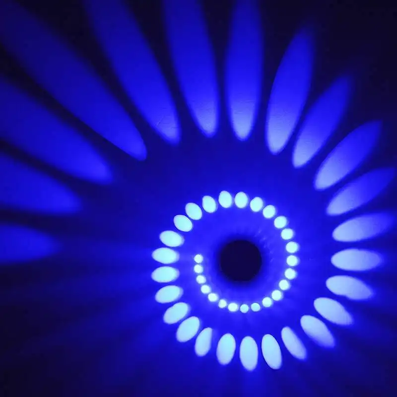 RGB LED Wall Light Spiral Design Aluminum Decorative Lamp for Bar Hall - Image 5
