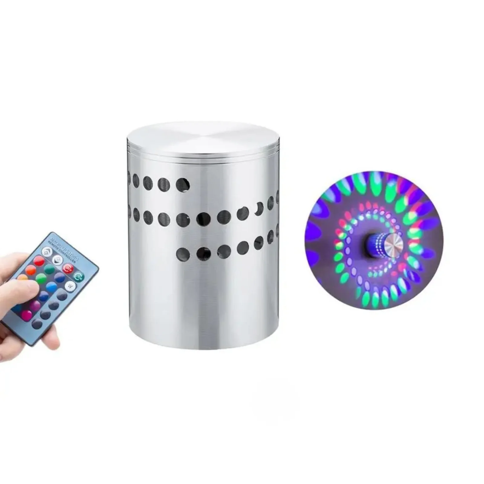 RGB LED Wall Light Spiral Design Aluminum Decorative Lamp for Bar Hall - Image 7