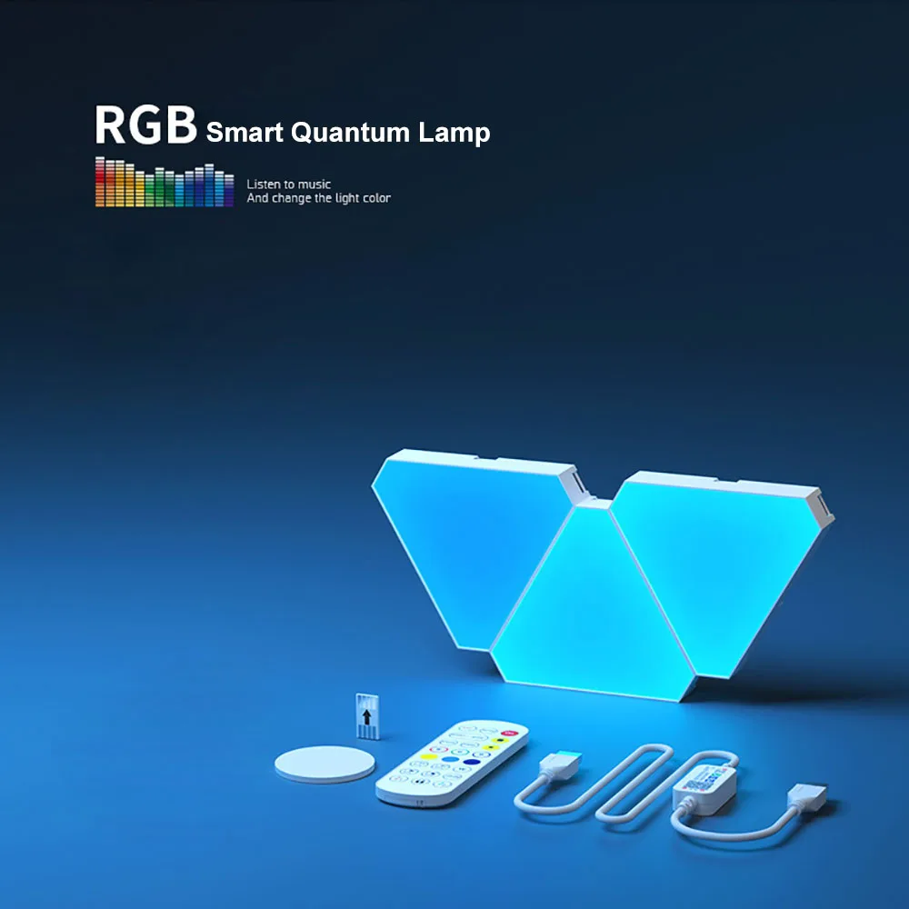 RGB Quantum LED Wall Lamp – Smart Rhythm Pickup Light for Bedroom & Gaming Setup - Image 13